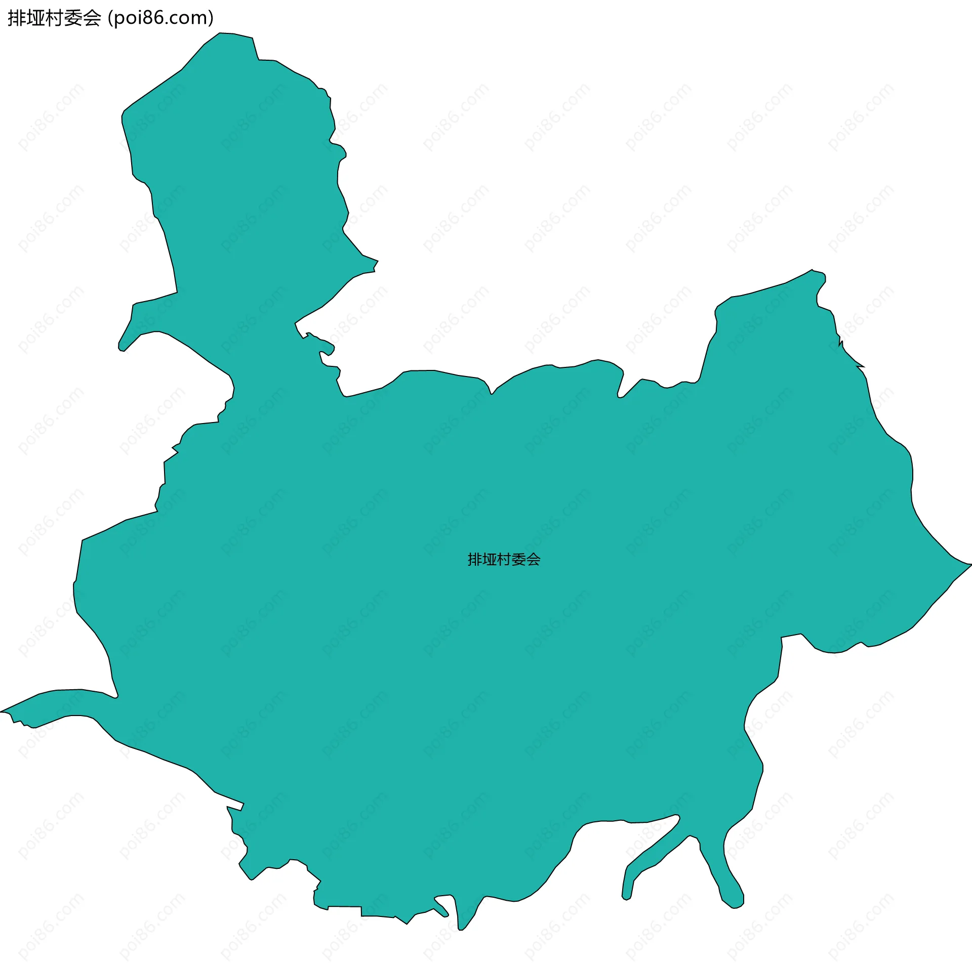 排垭村委会边界地图