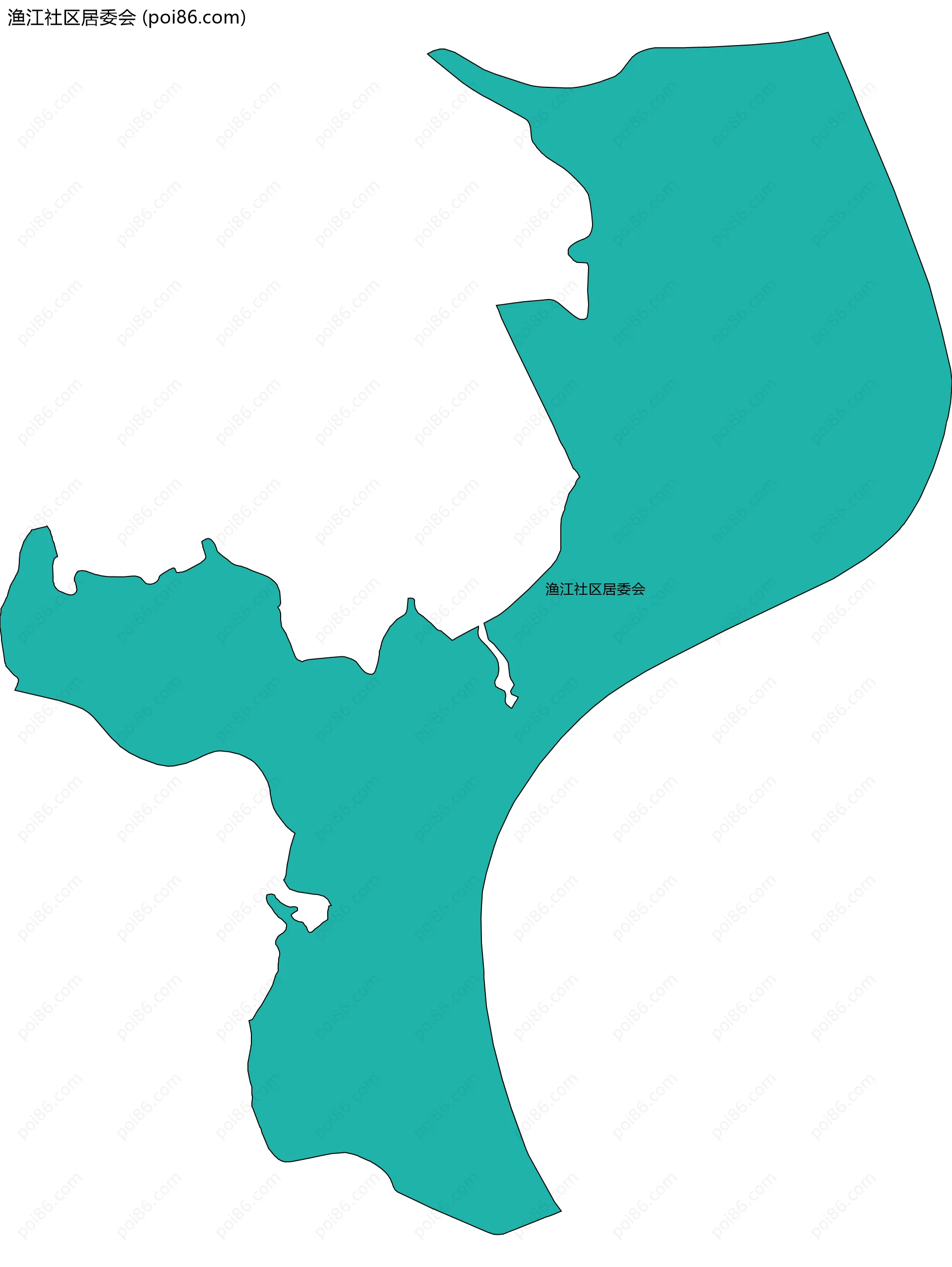 渔江社区居委会边界地图