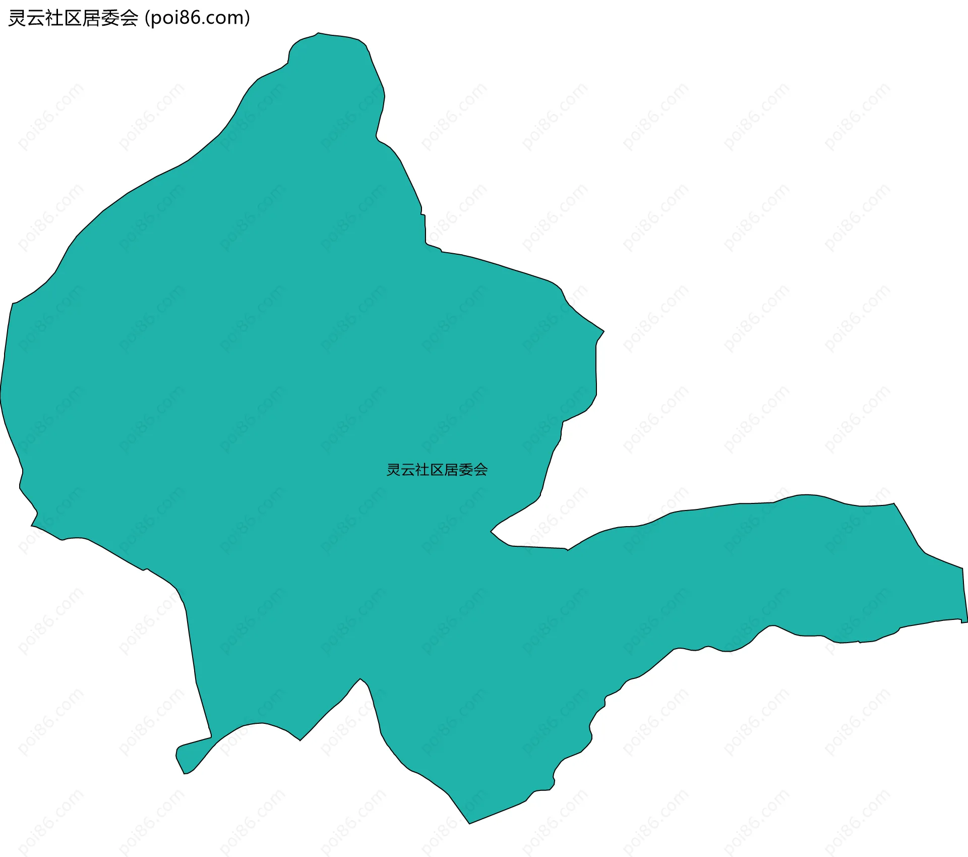 灵云社区居委会边界地图