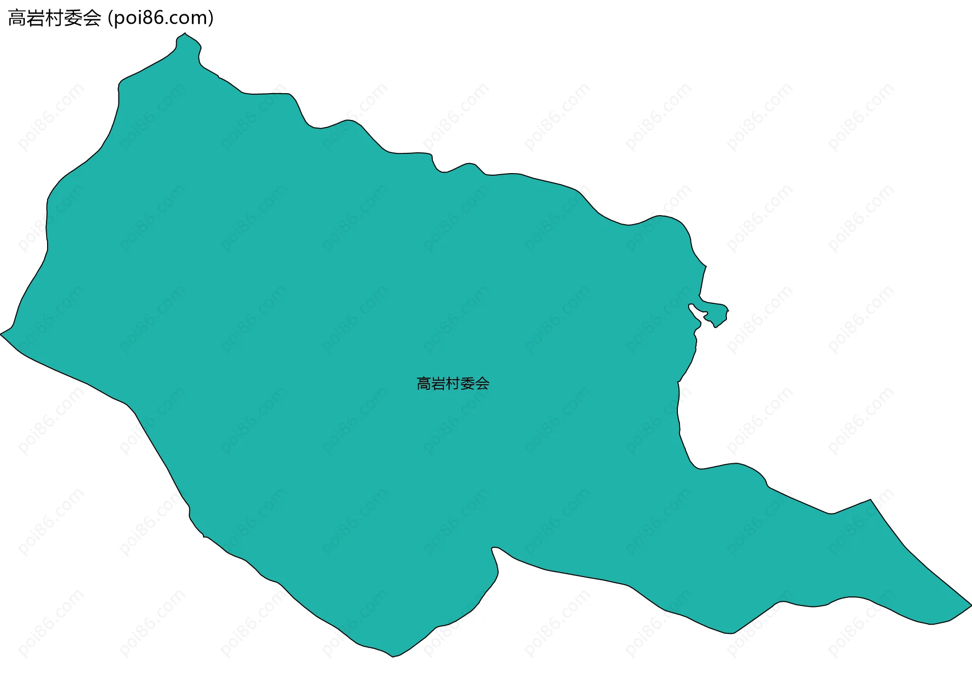 高岩村委会边界地图