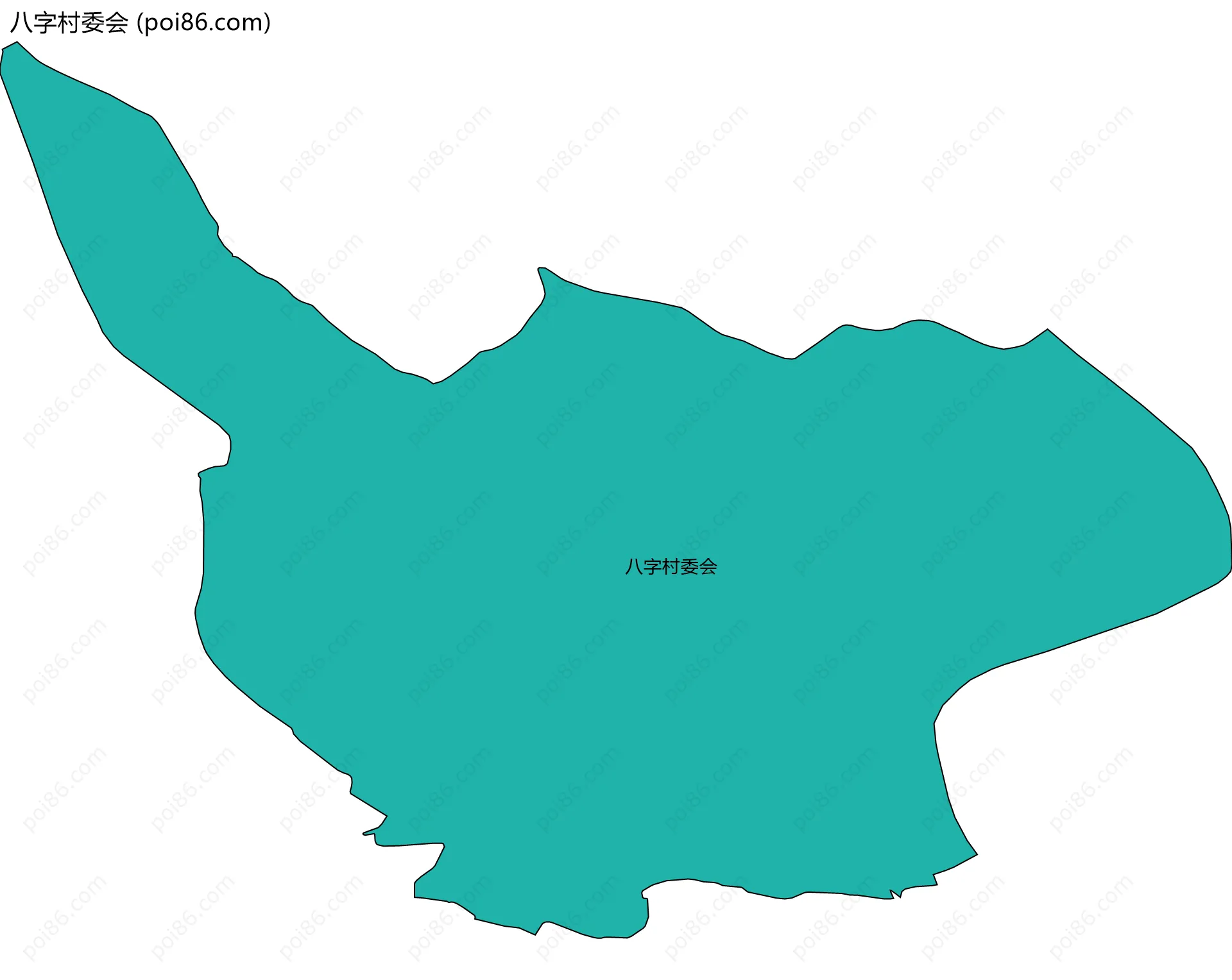 八字村委会边界地图