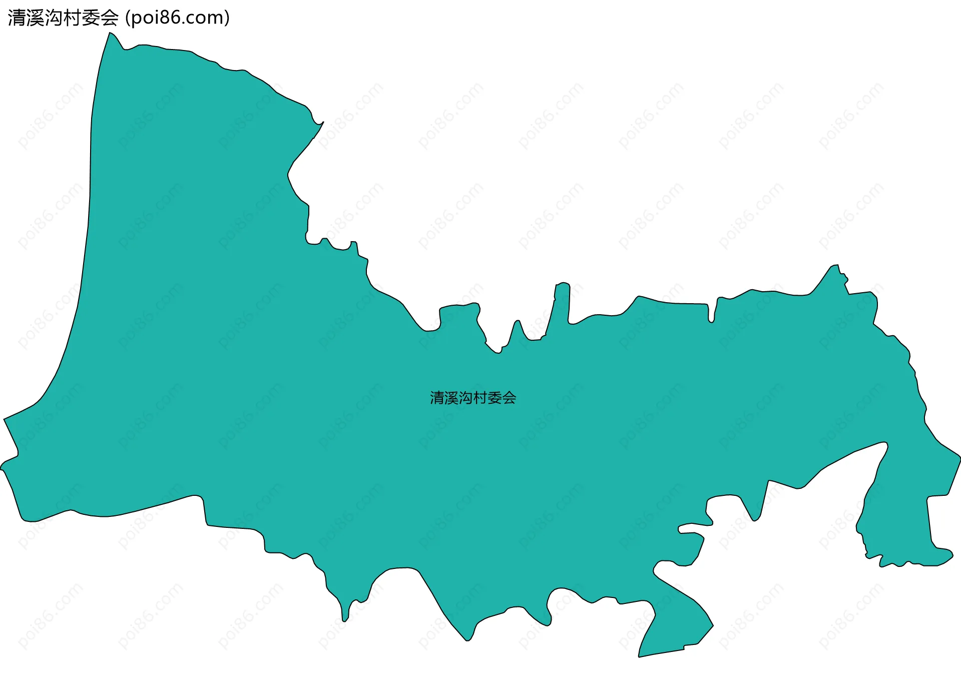 清溪沟村委会边界地图