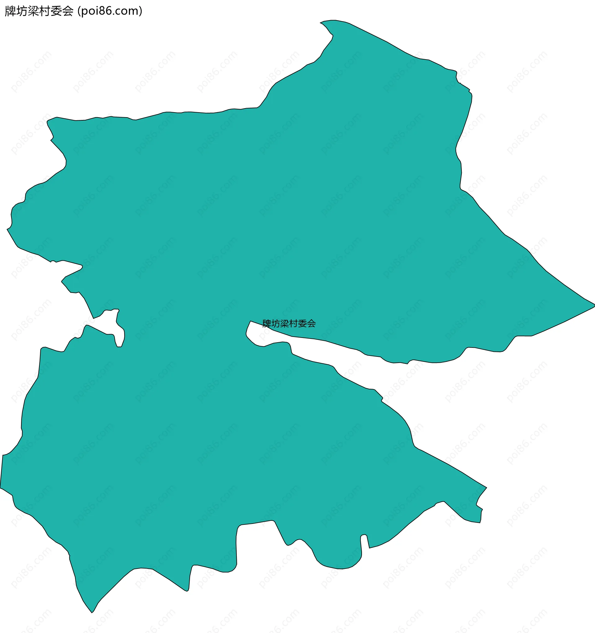 牌坊梁村委会边界地图