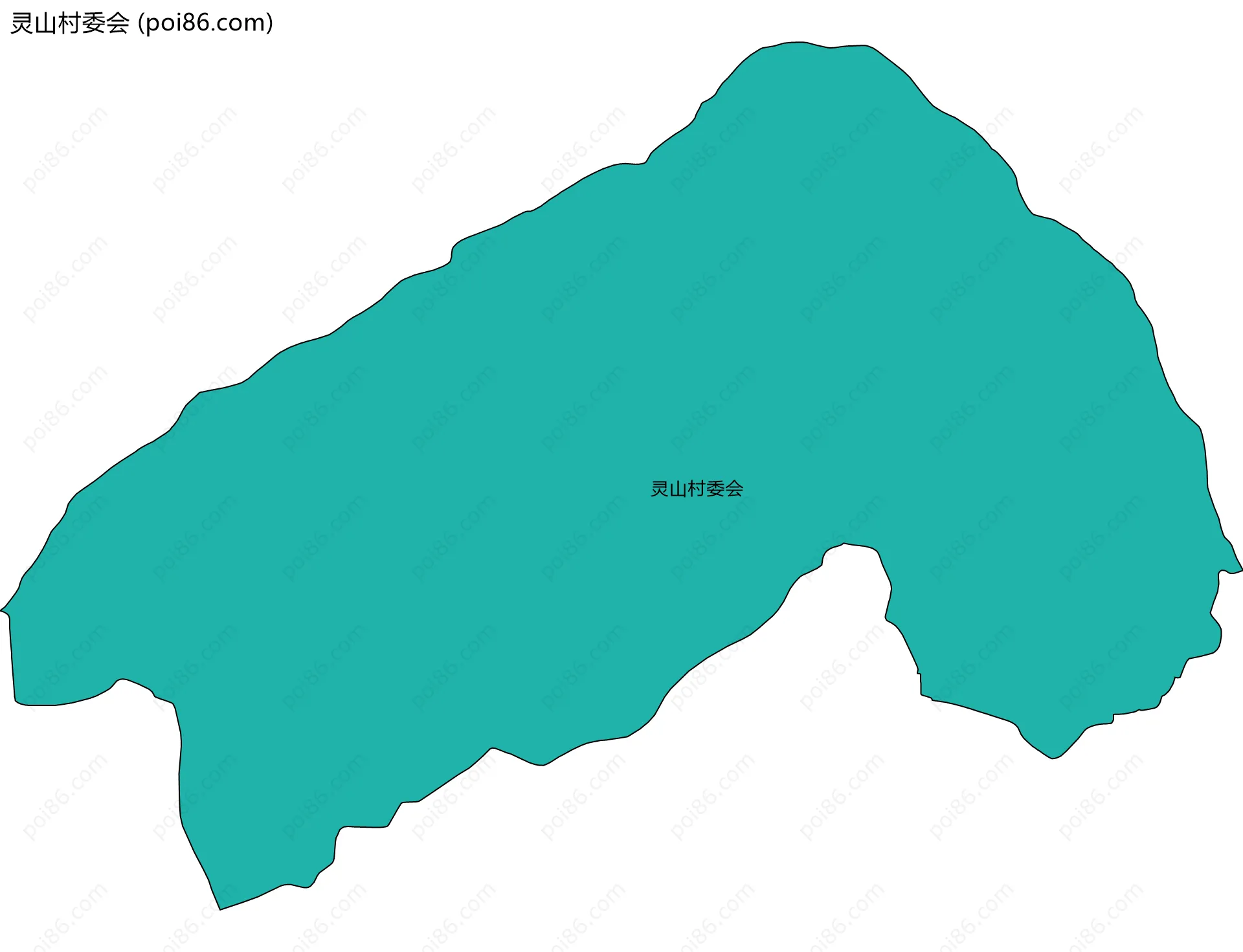 灵山村委会边界地图