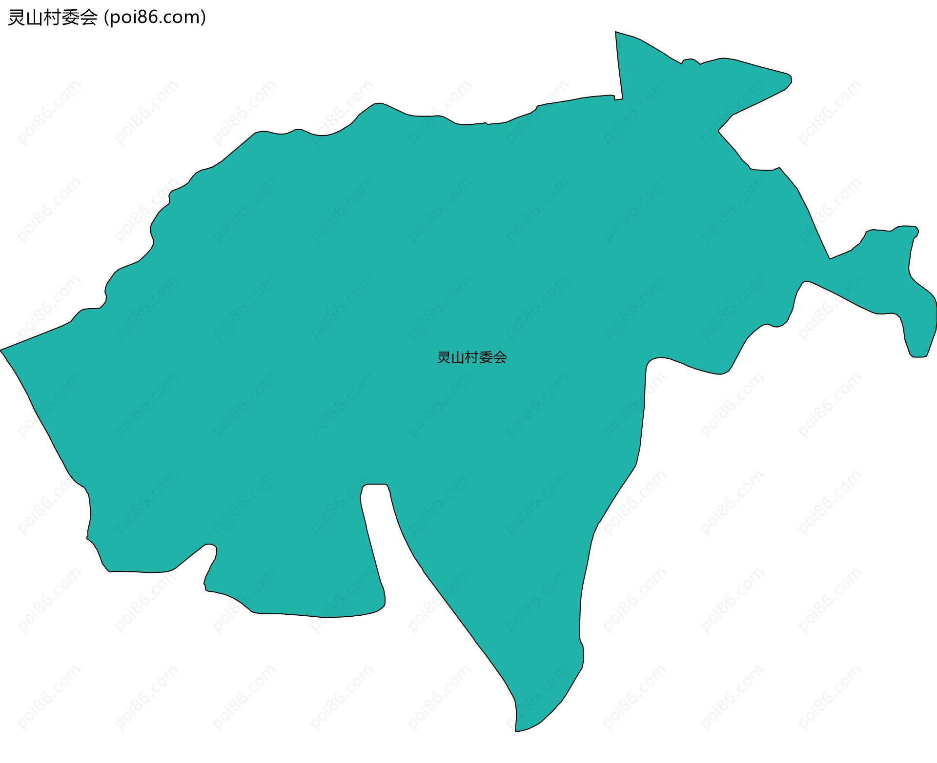 灵山村委会边界地图