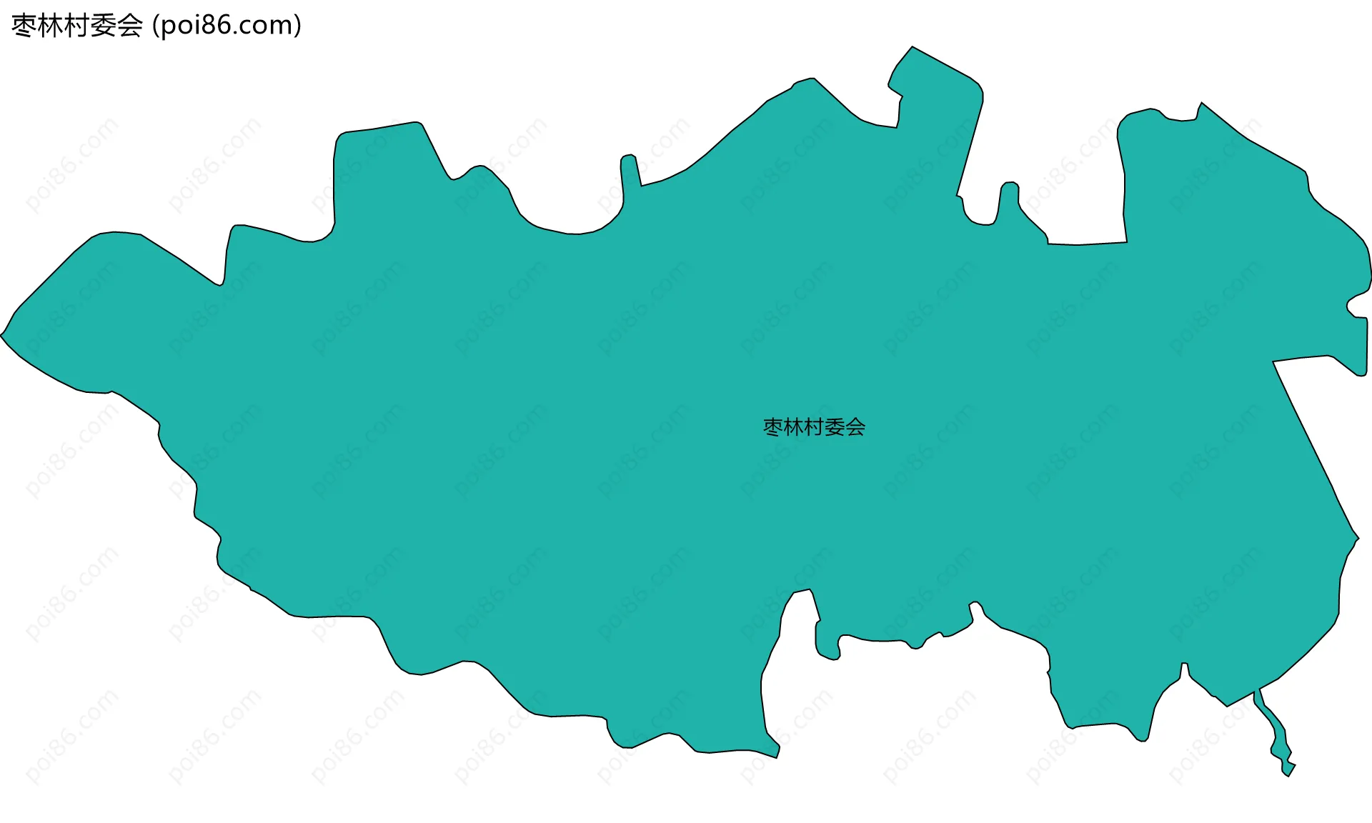 枣林村委会边界地图