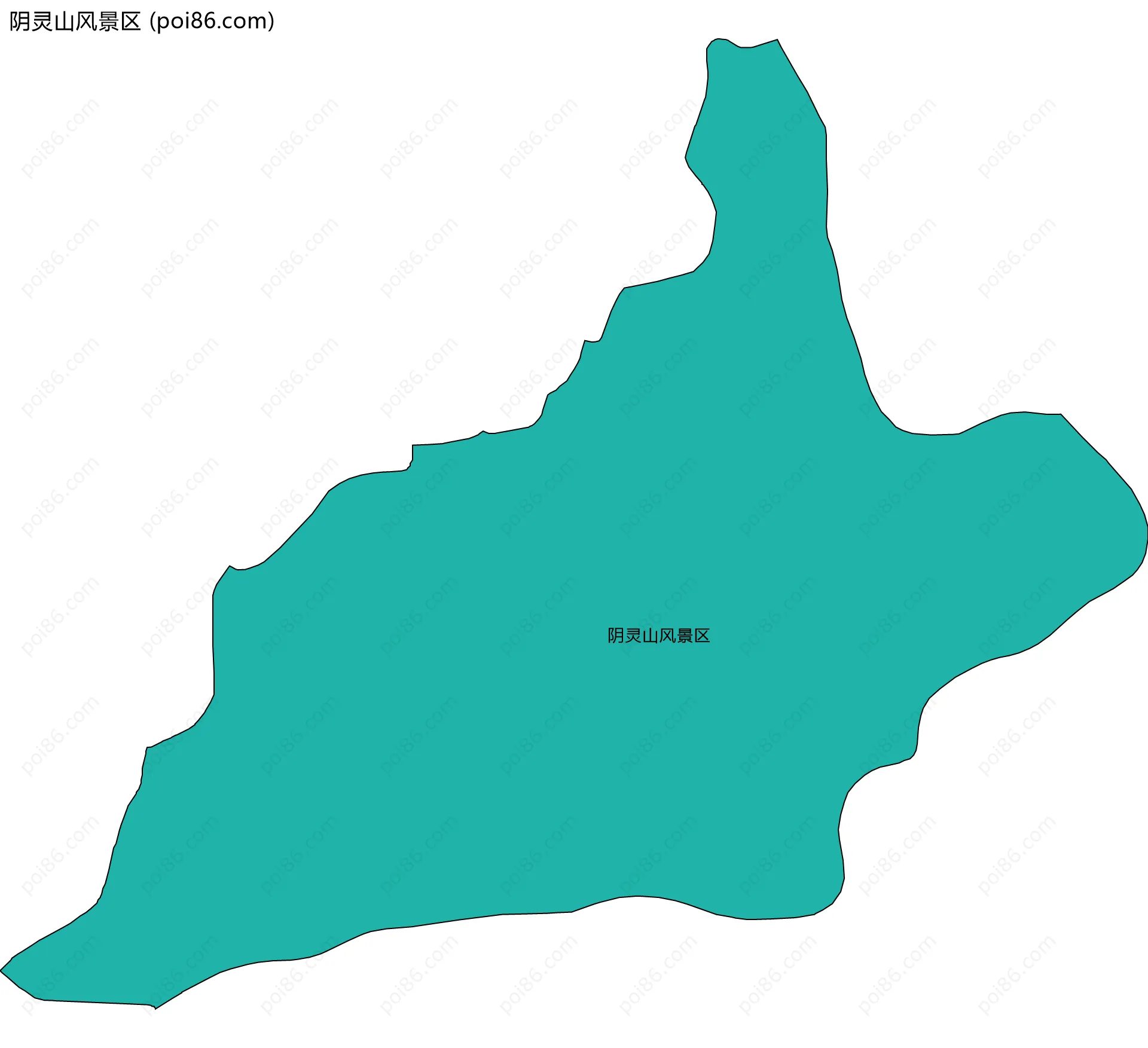 阴灵山风景区边界地图