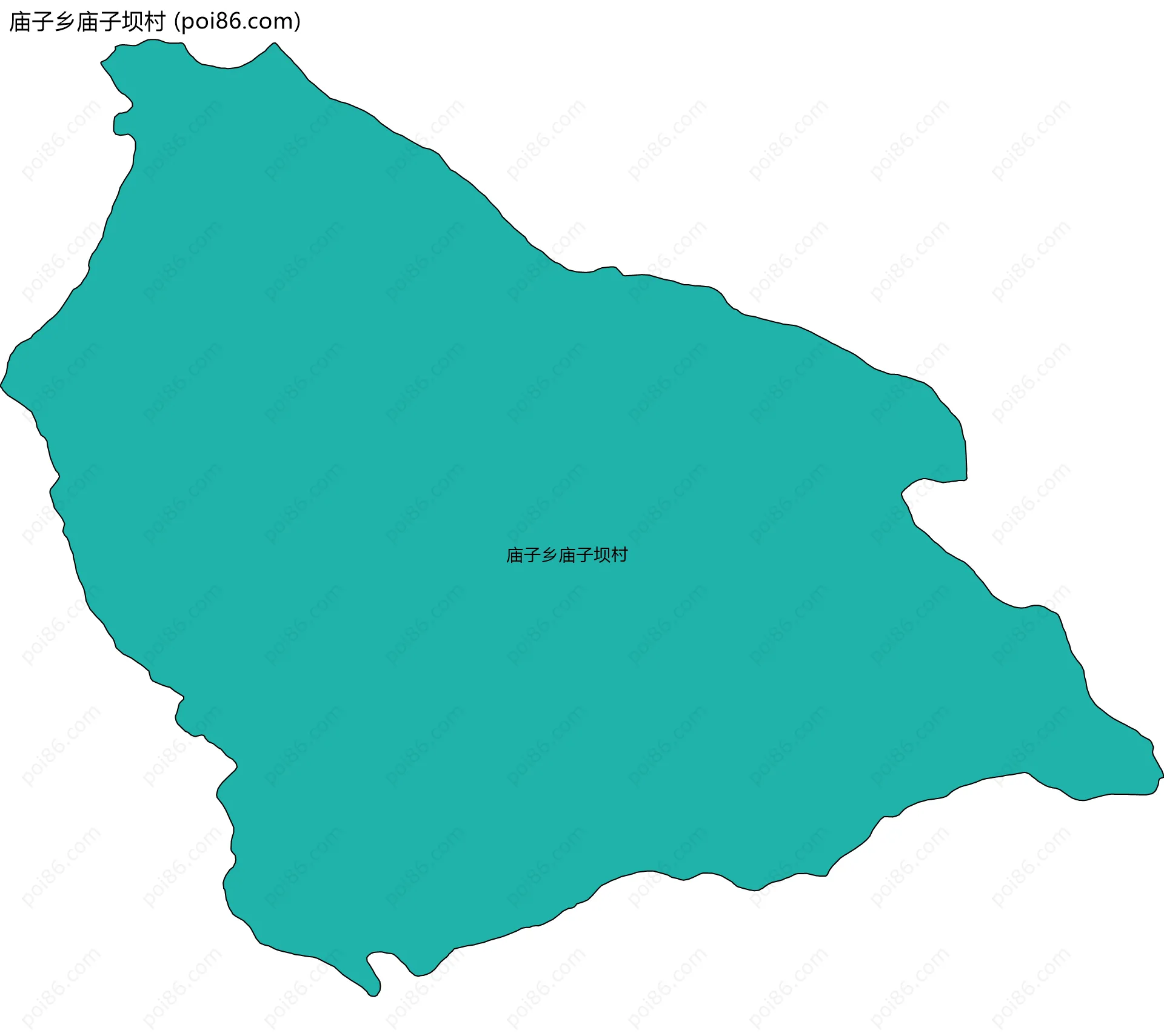庙子乡庙子坝村边界地图