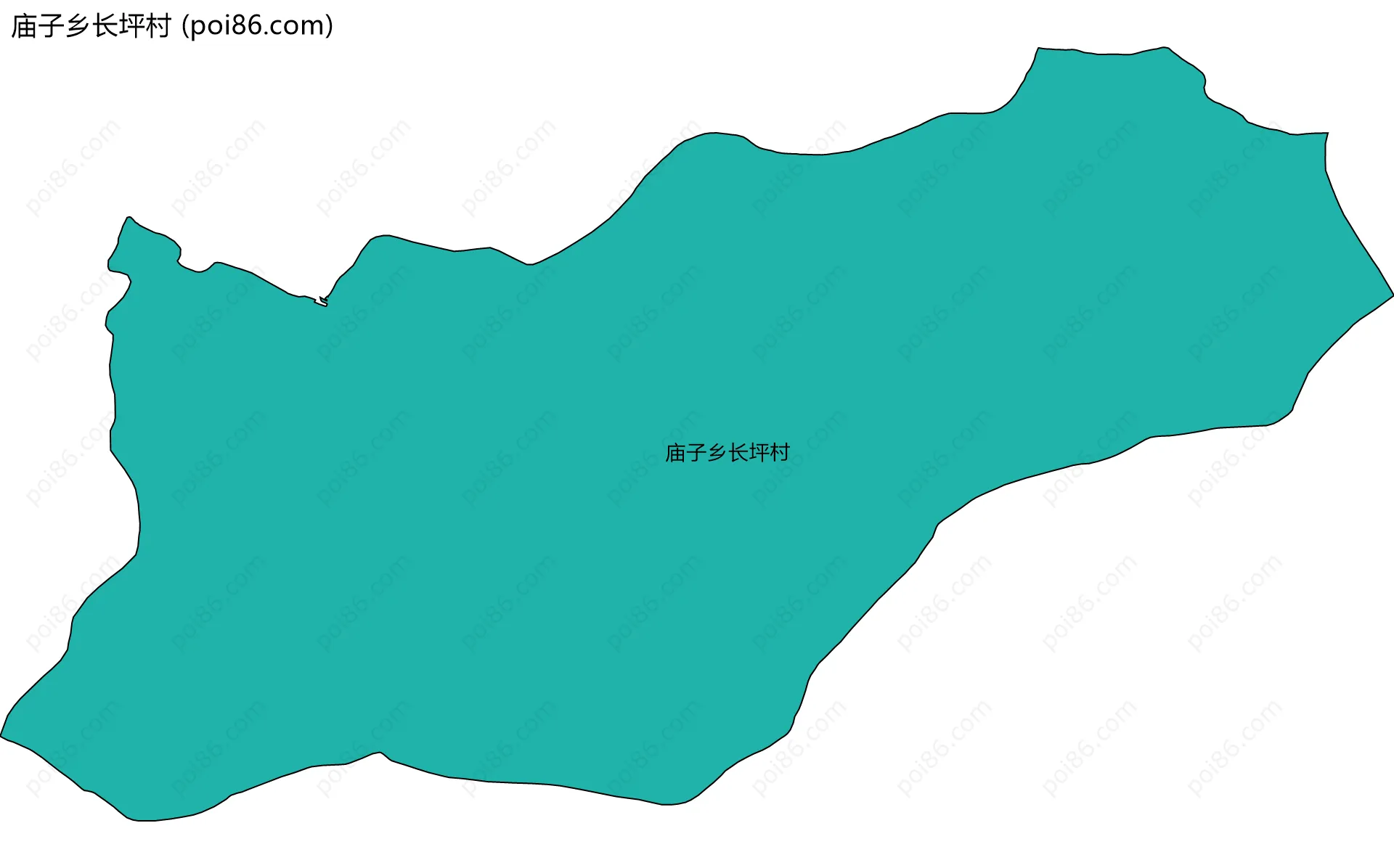 庙子乡长坪村边界地图