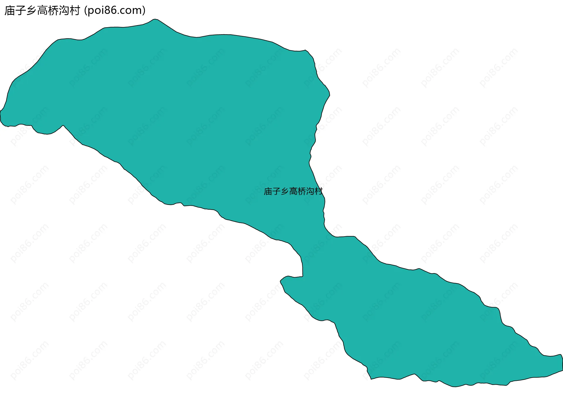 庙子乡高桥沟村边界地图