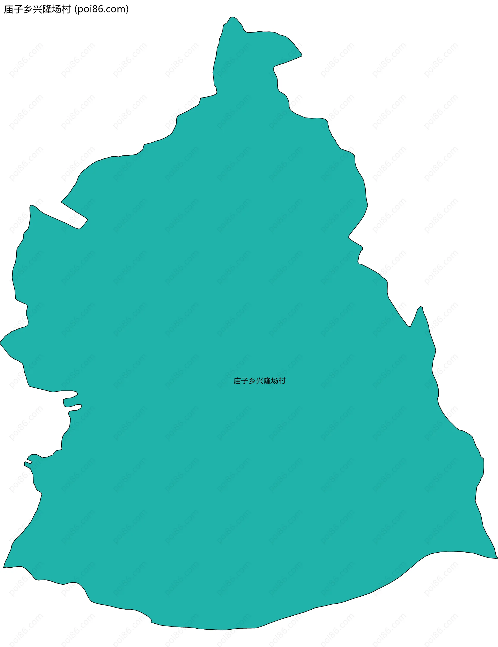 庙子乡兴隆场村边界地图