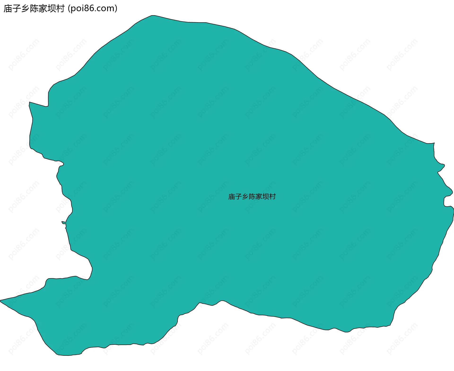 庙子乡陈家坝村边界地图