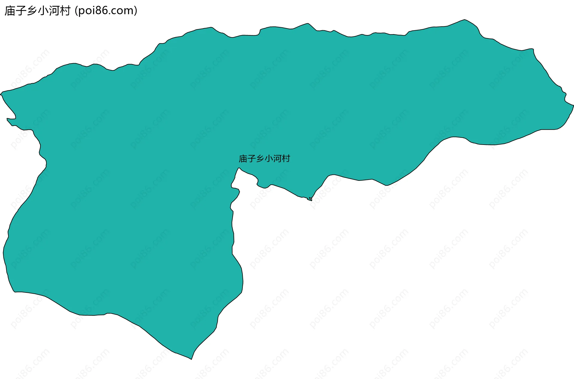 庙子乡小河村边界地图