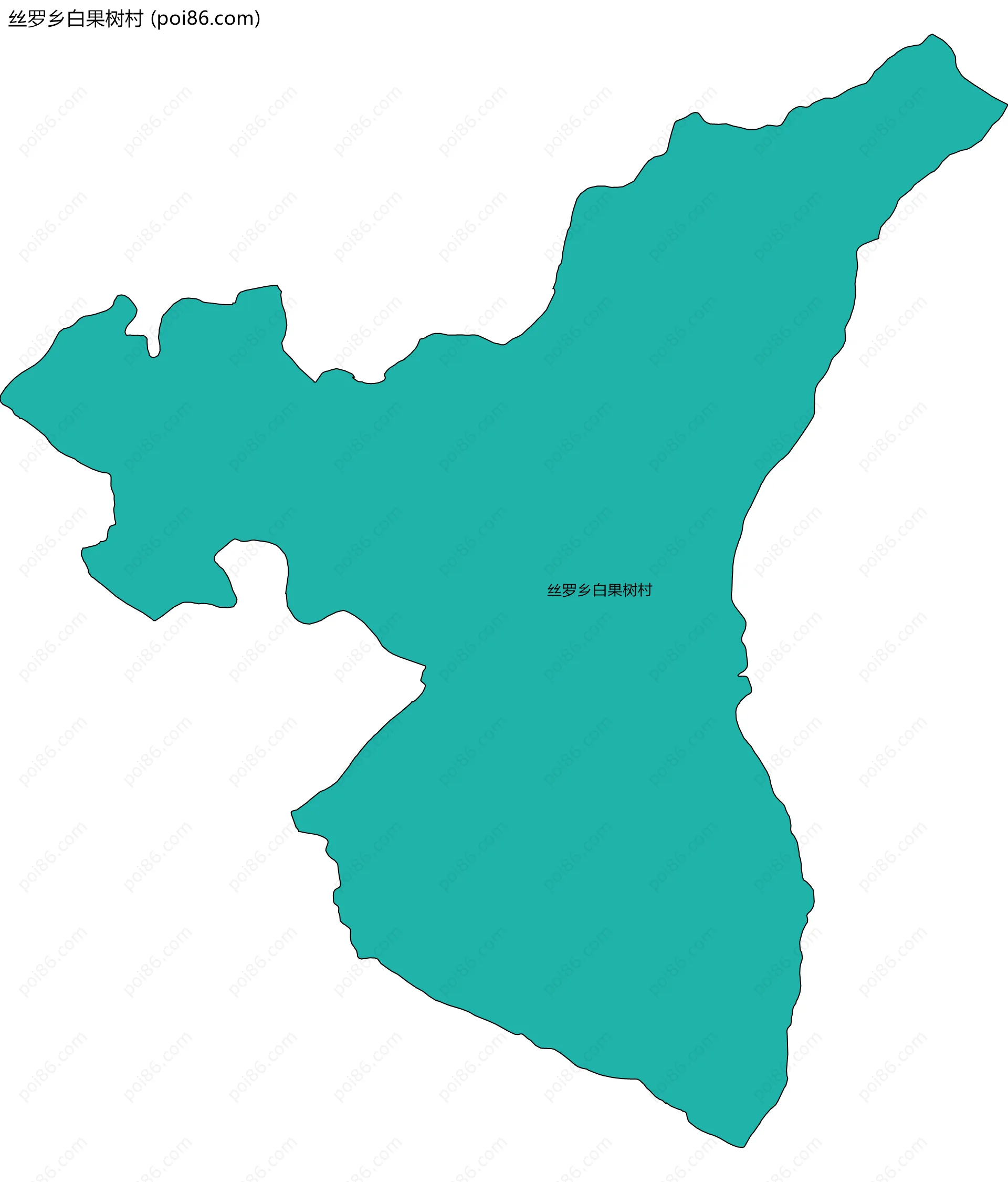 丝罗乡白果树村边界地图