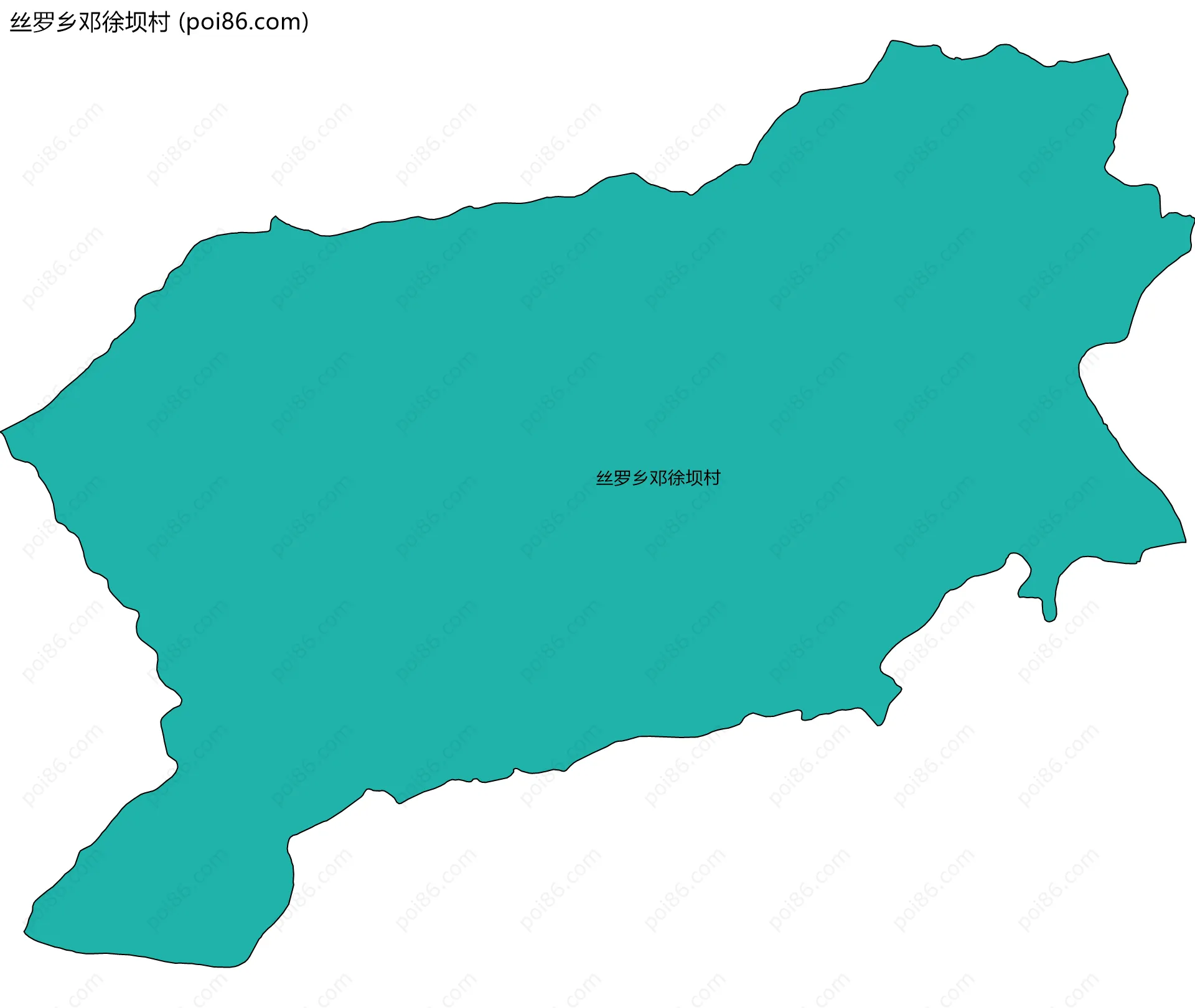 丝罗乡邓徐坝村边界地图