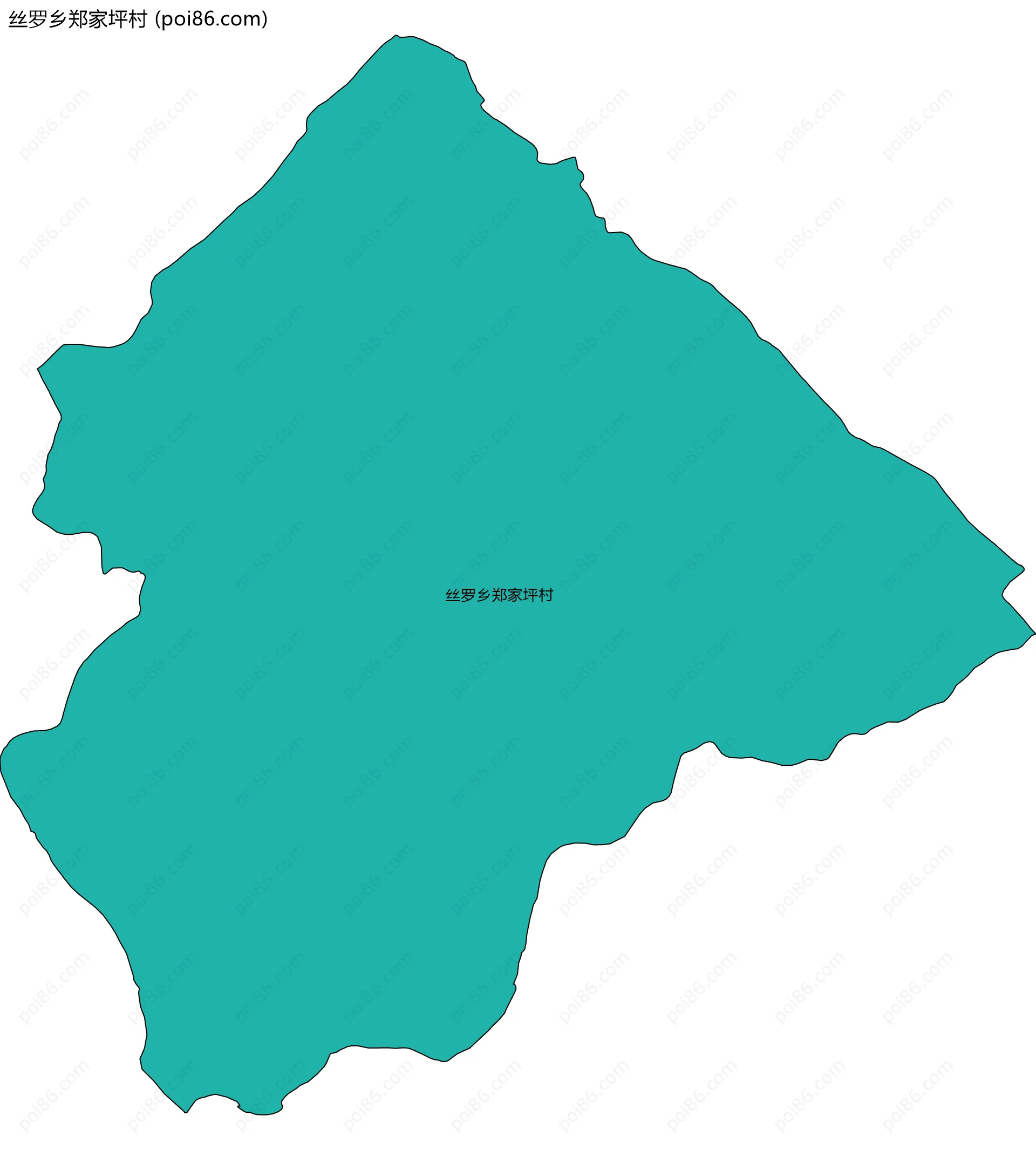 丝罗乡郑家坪村边界地图