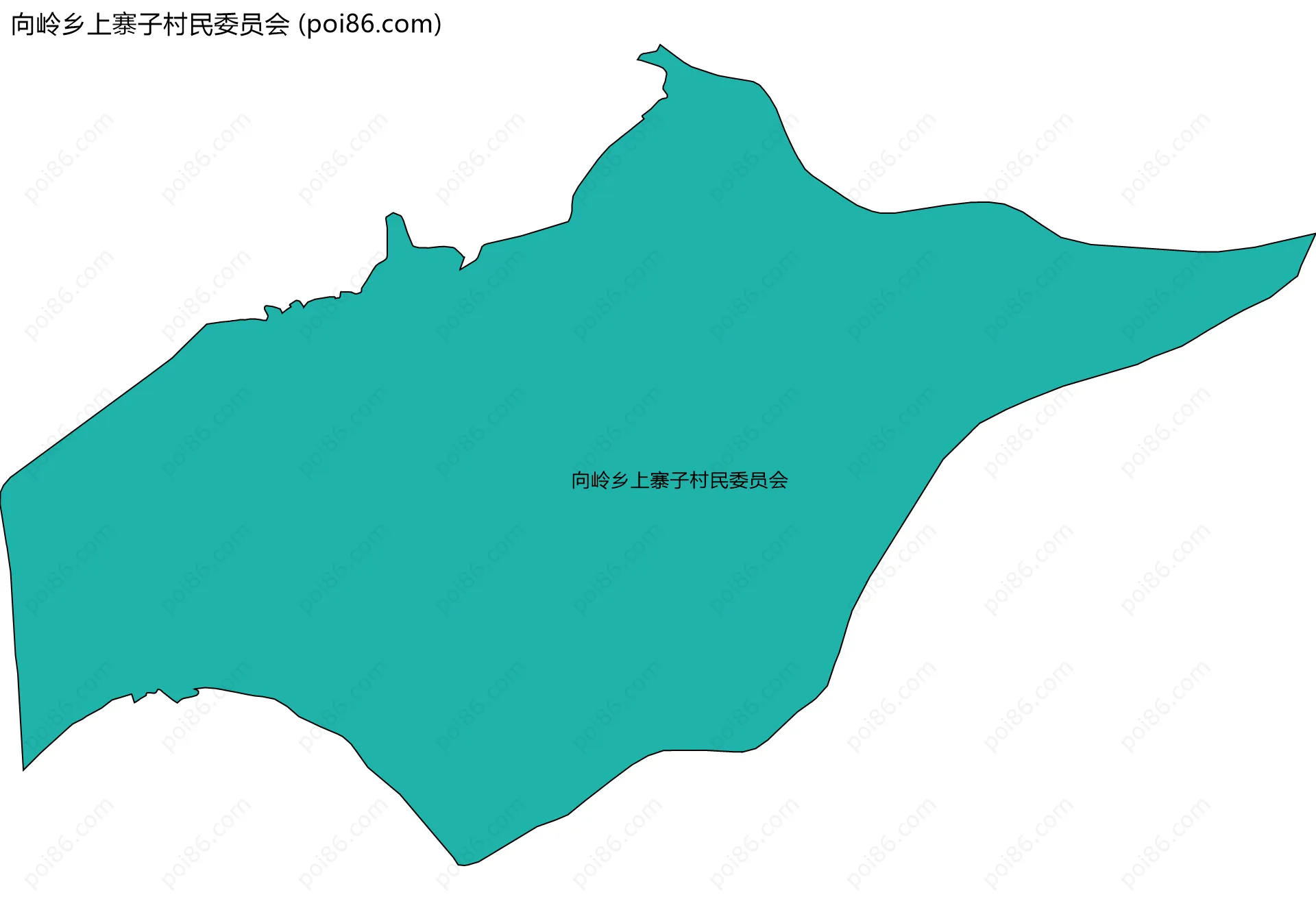 向岭乡上寨子村民委员会边界地图