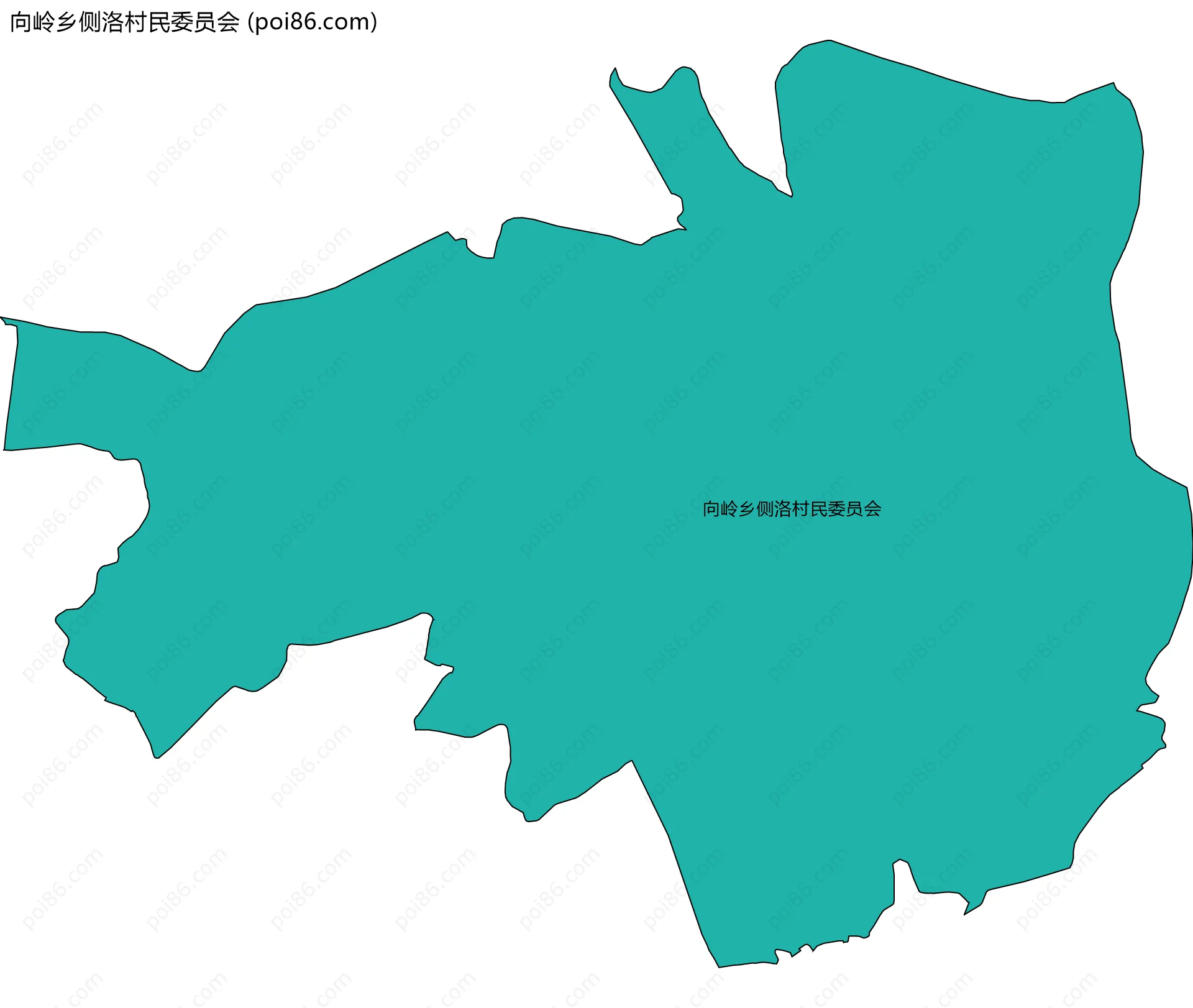 向岭乡侧洛村民委员会边界地图