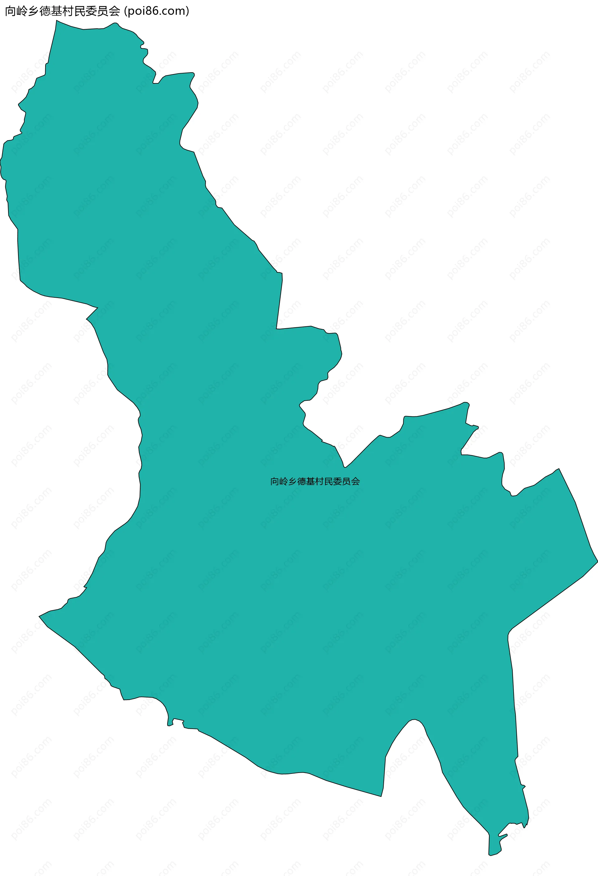向岭乡德基村民委员会边界地图