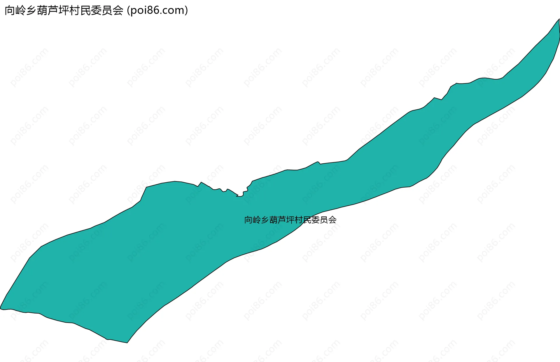 向岭乡葫芦坪村民委员会边界地图