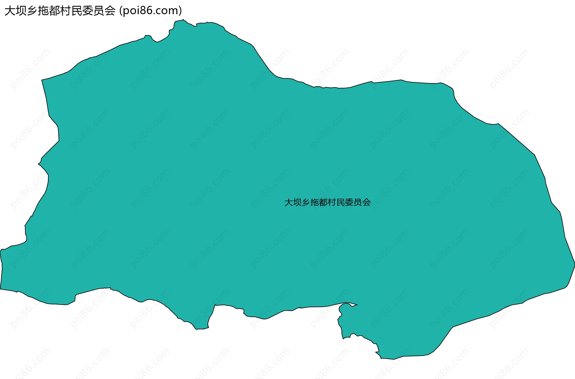 大坝乡拖都村民委员会边界地图