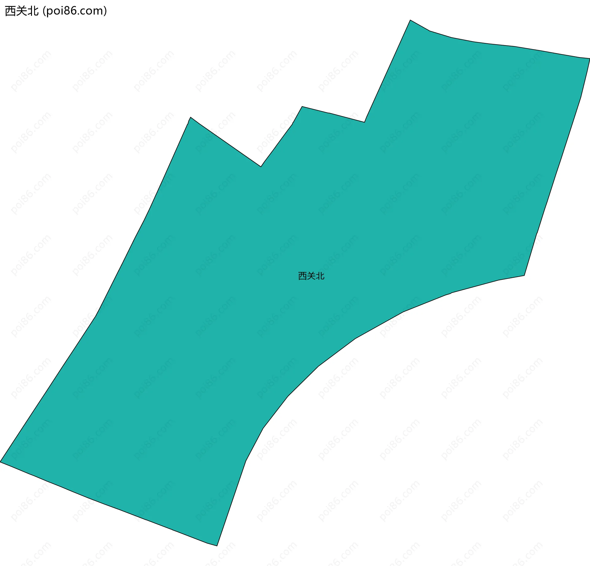 西关北边界地图