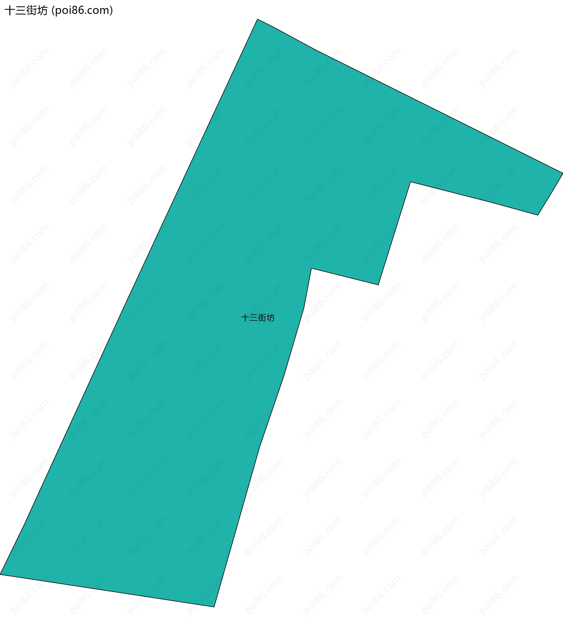 十三街坊边界地图