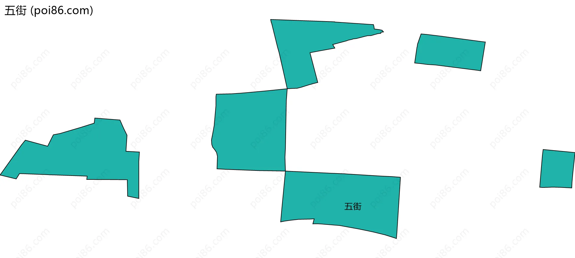 五街边界地图
