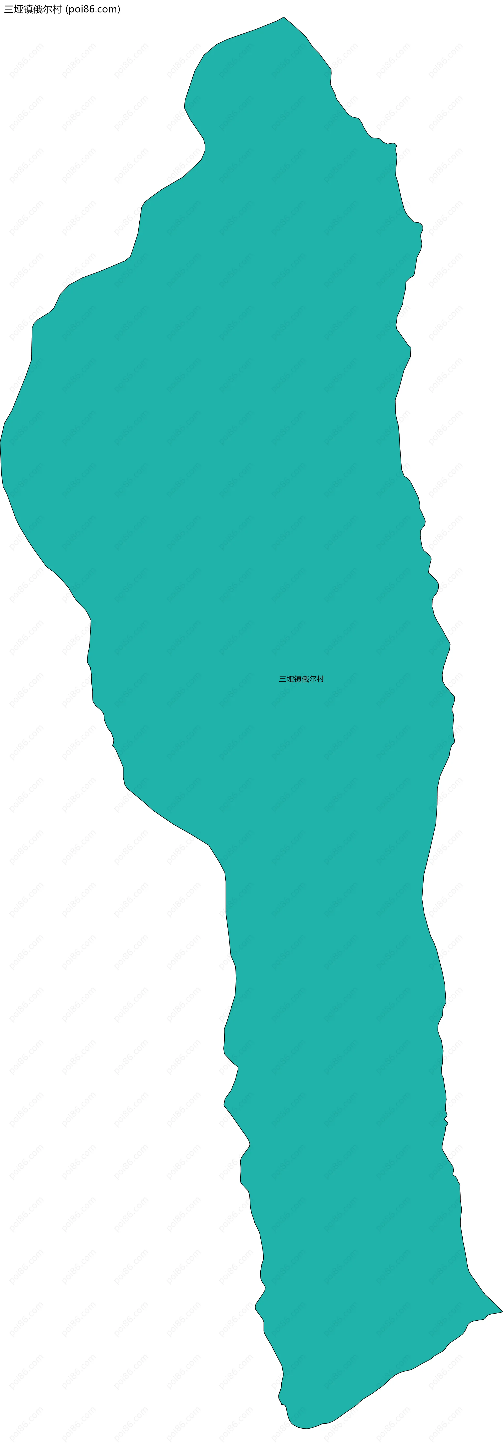 三垭镇俄尔村边界地图