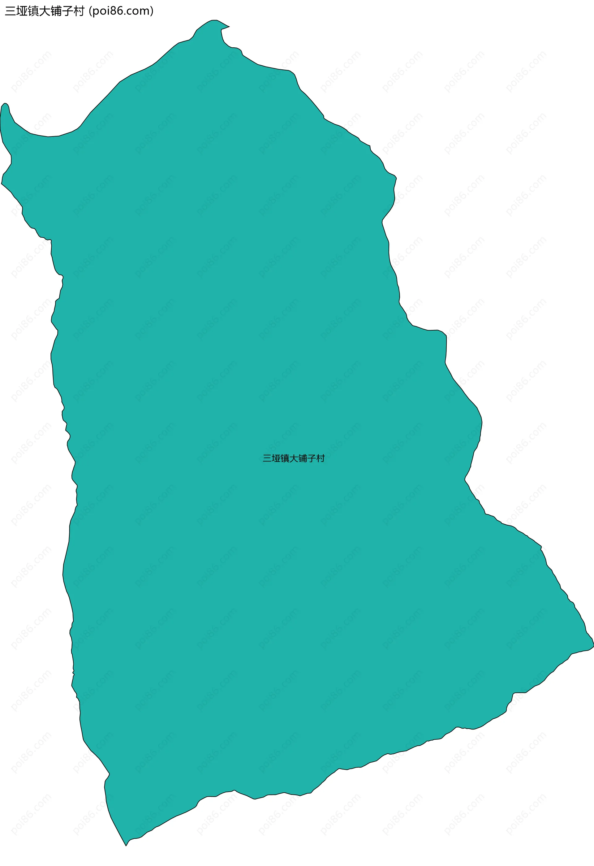 三垭镇大铺子村边界地图