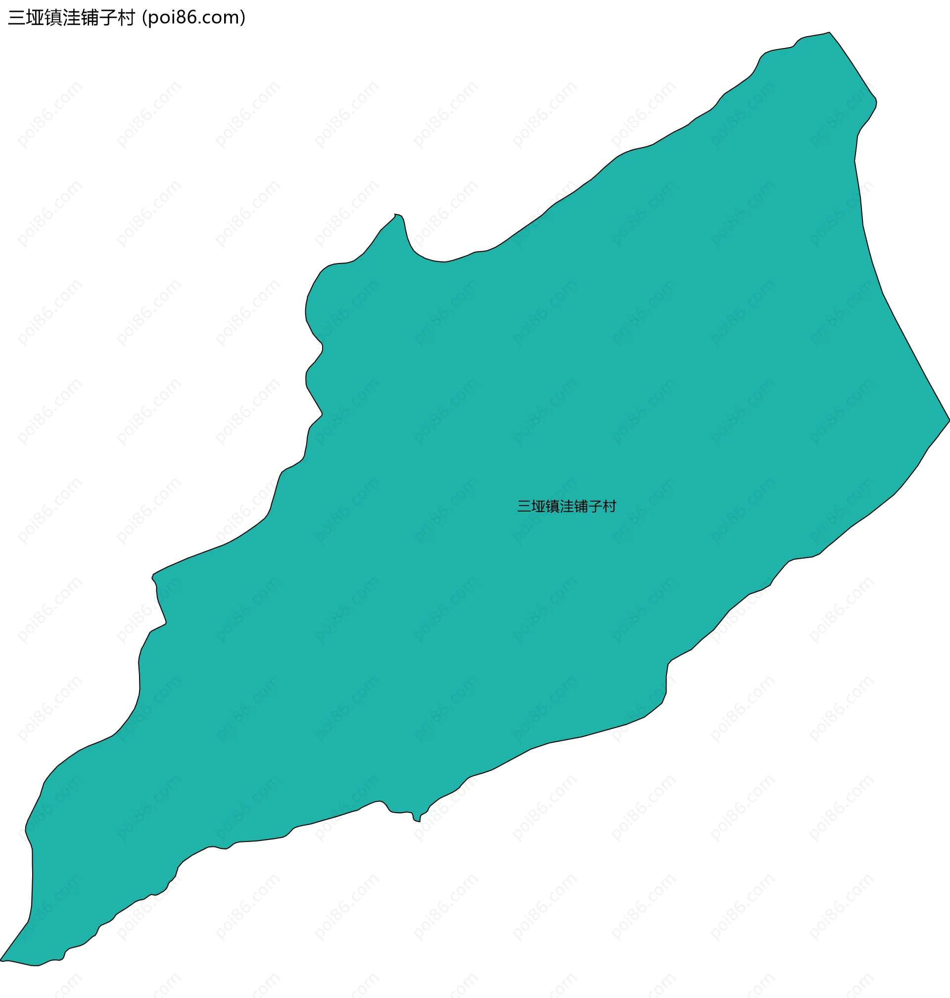 三垭镇洼铺子村边界地图