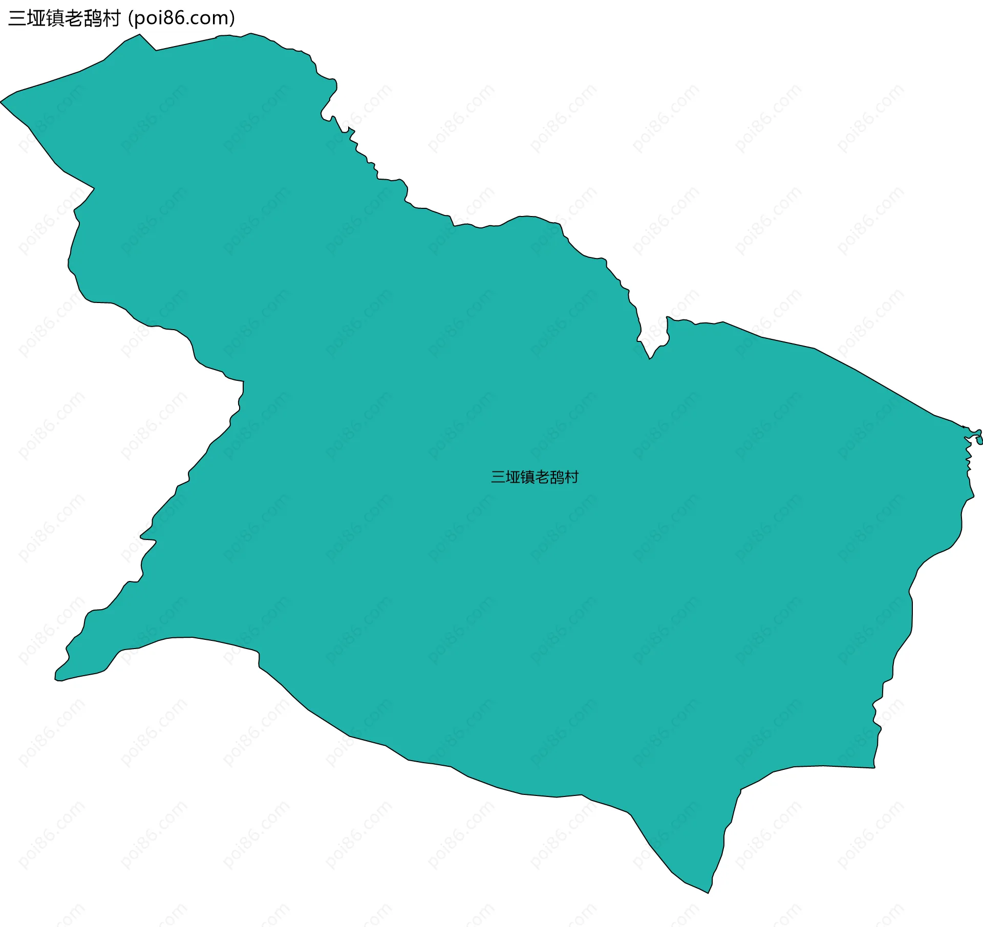 三垭镇老鸹村边界地图