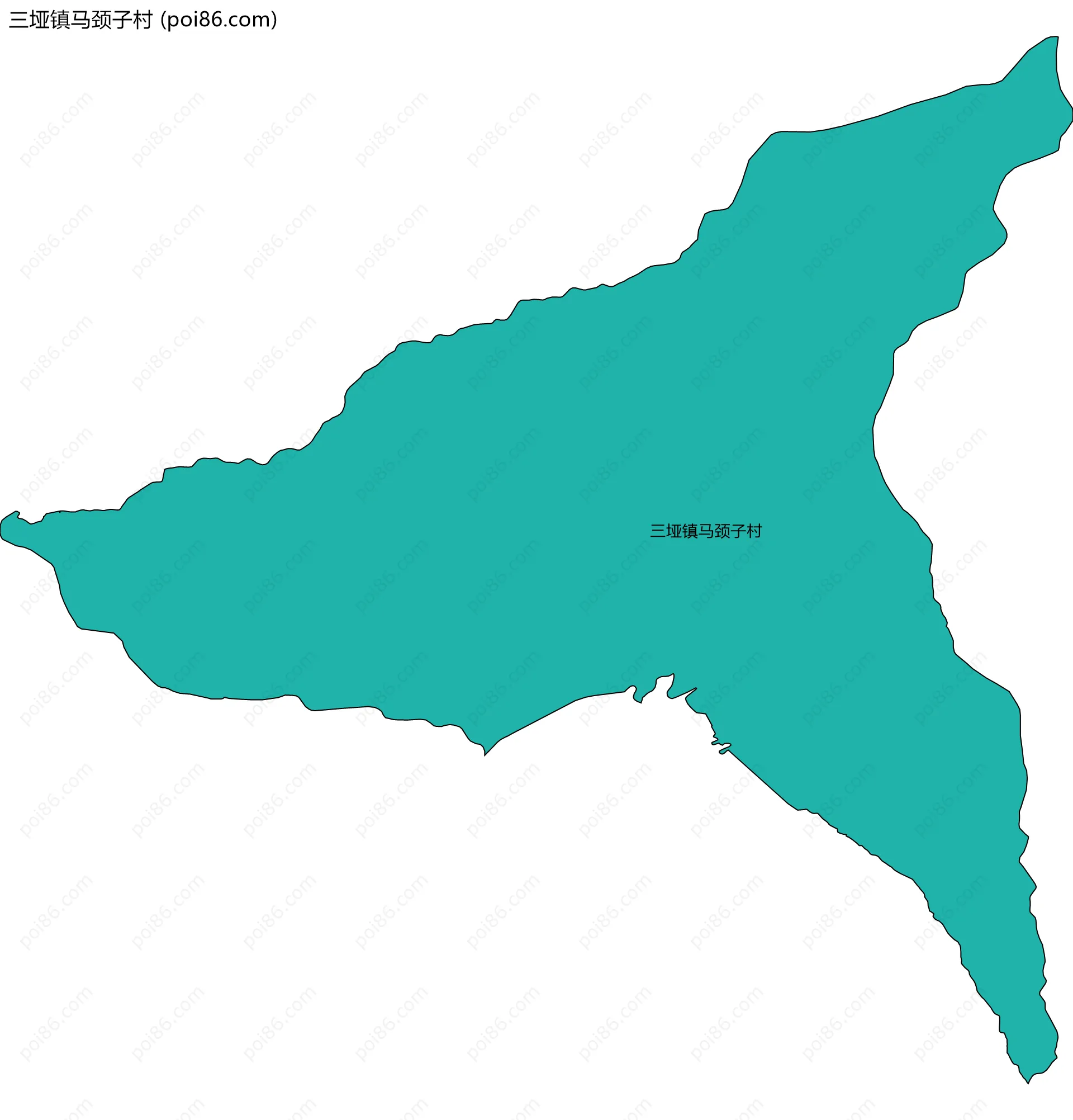 三垭镇马颈子村边界地图