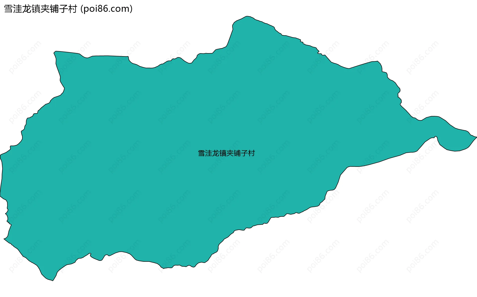 雪洼龙镇夹铺子村边界地图