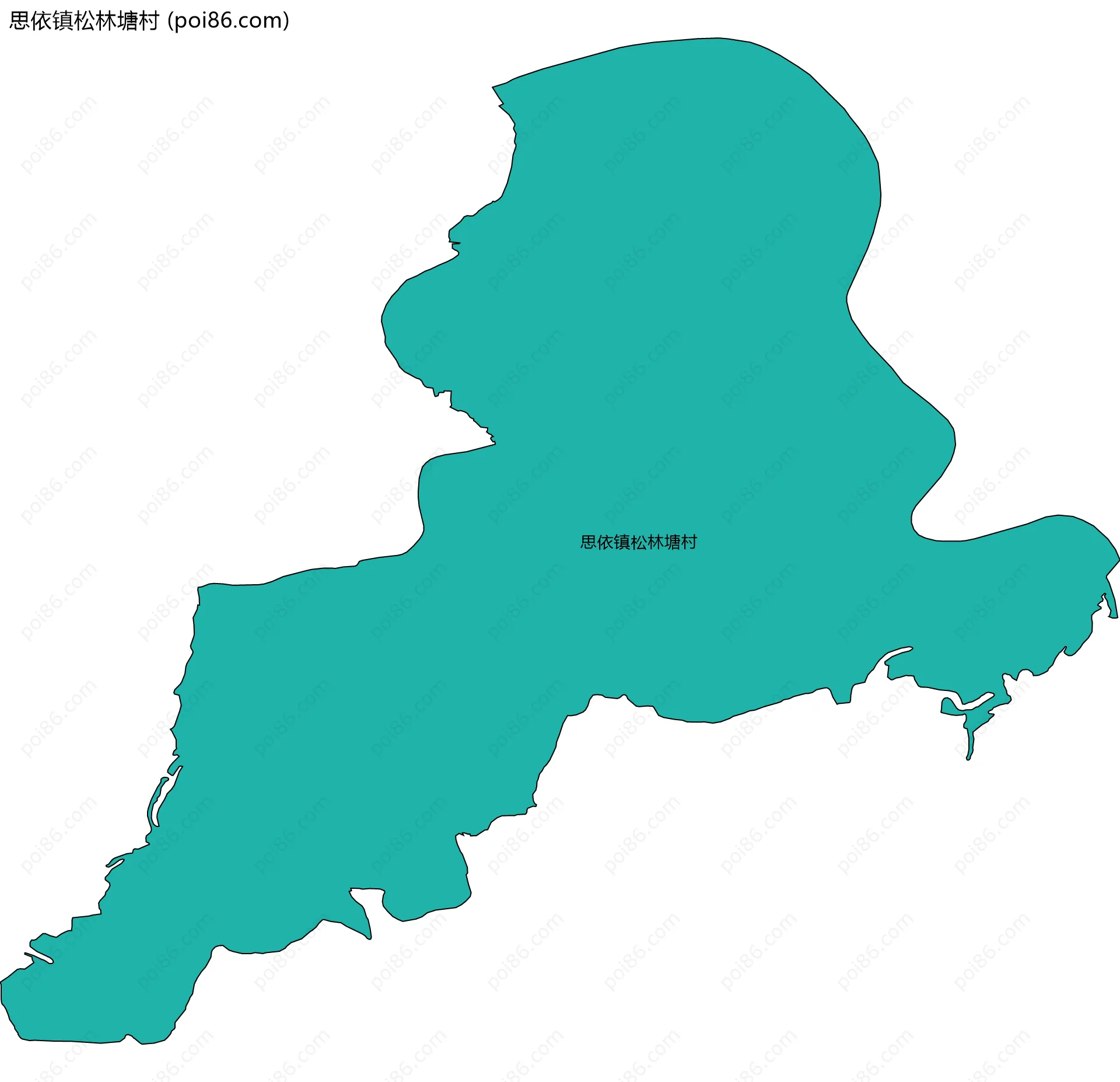 思依镇松林塘村边界地图