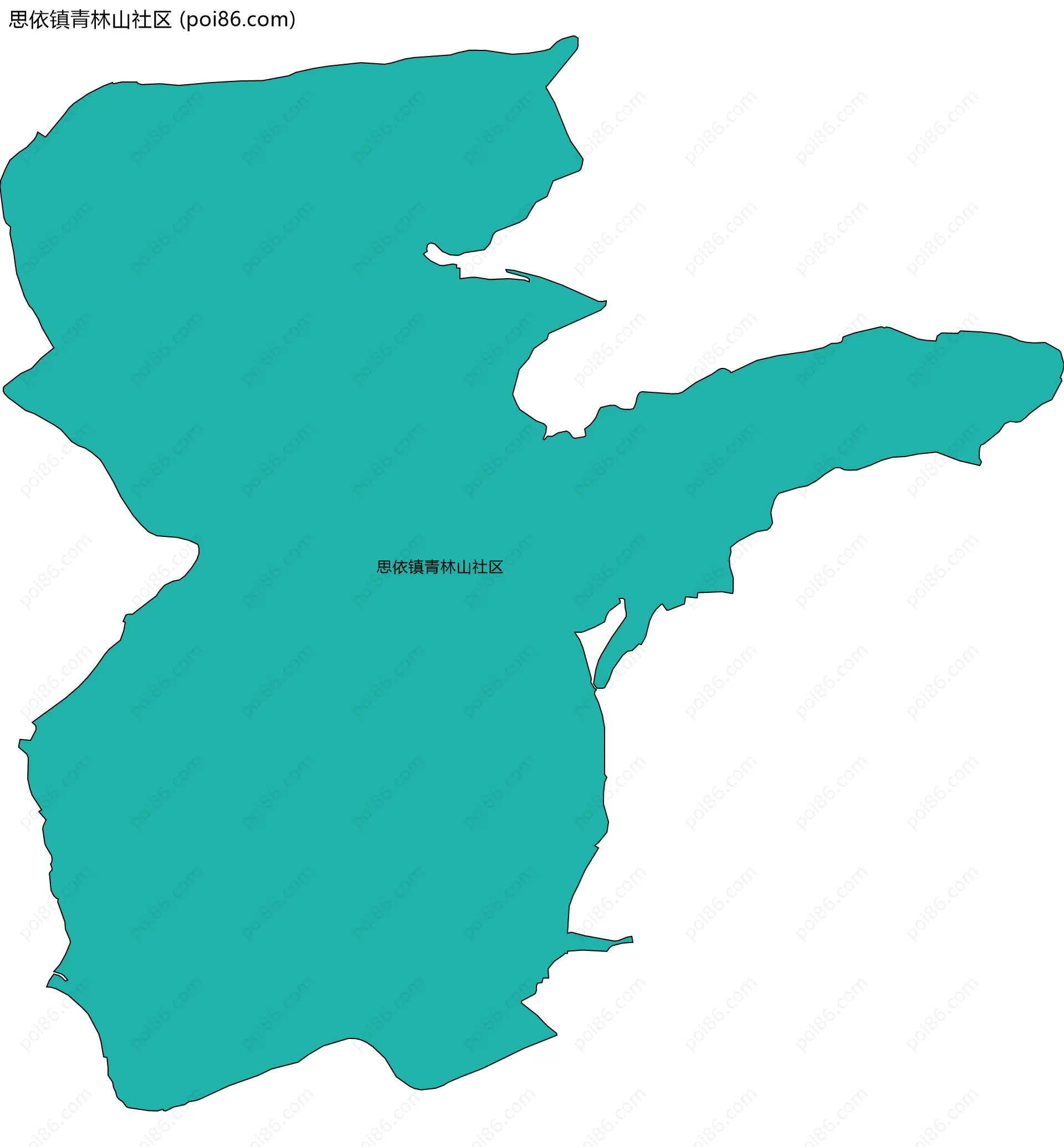 思依镇青林山社区边界地图