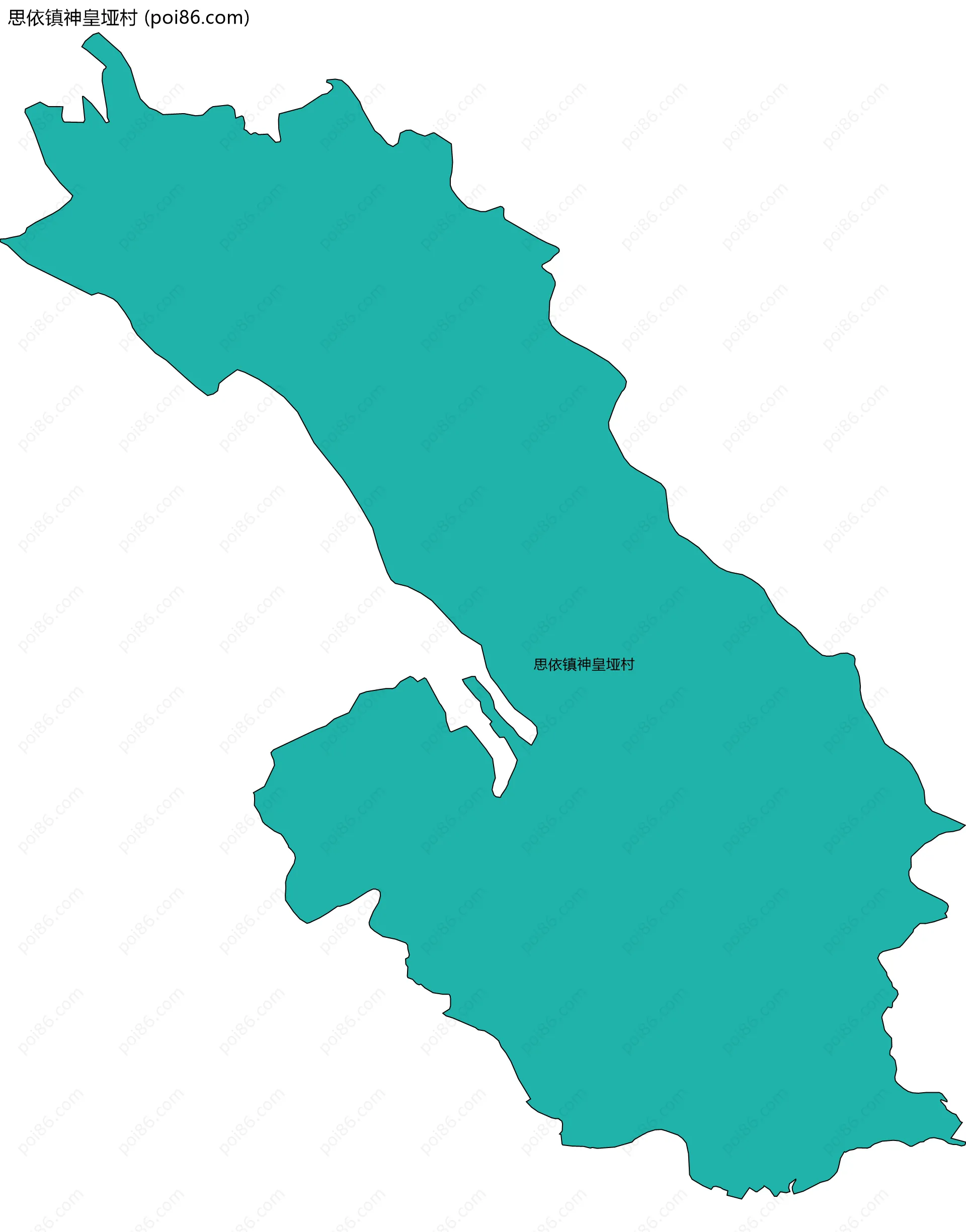 思依镇神皇垭村边界地图