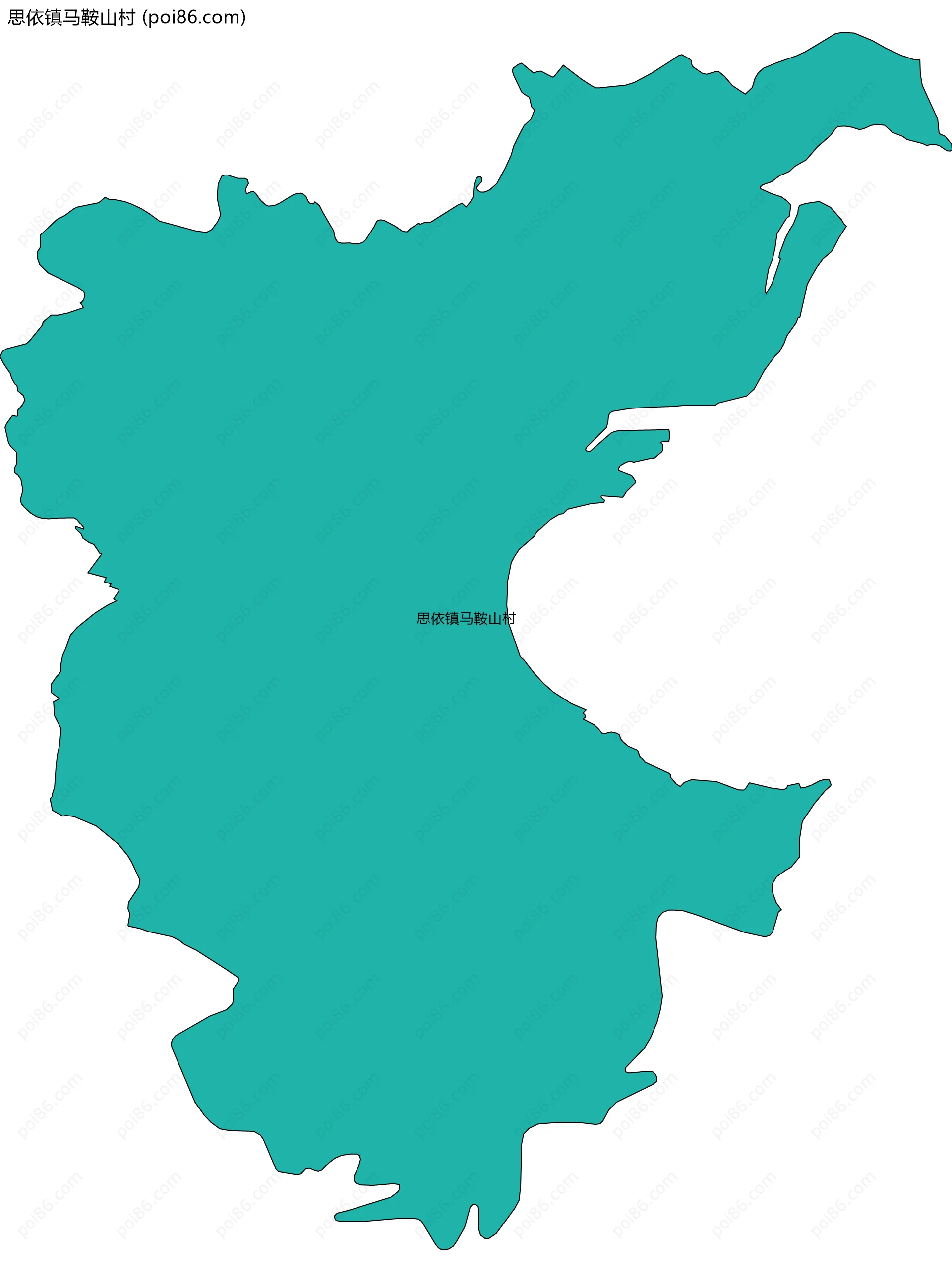 思依镇马鞍山村边界地图
