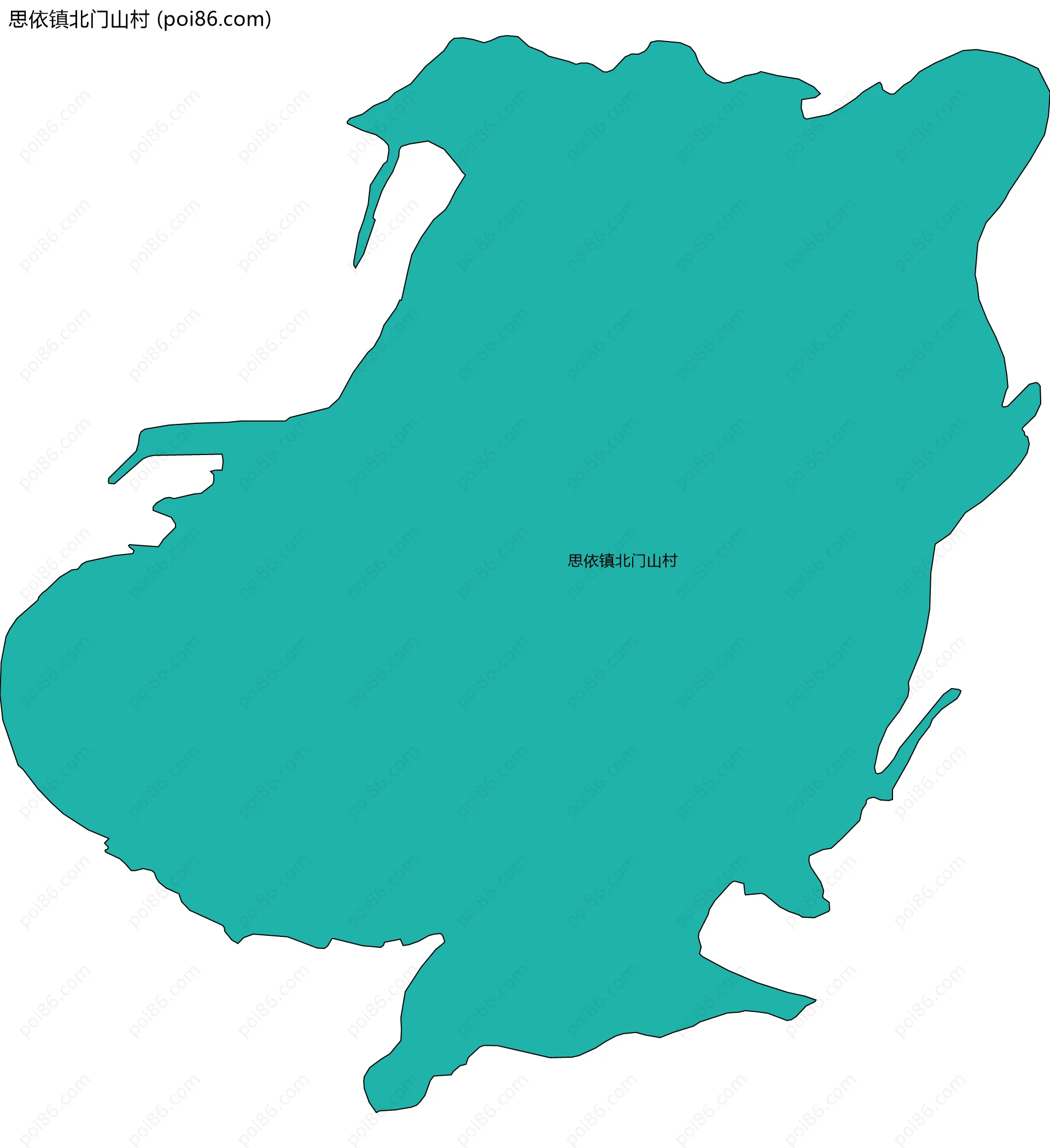 思依镇北门山村边界地图