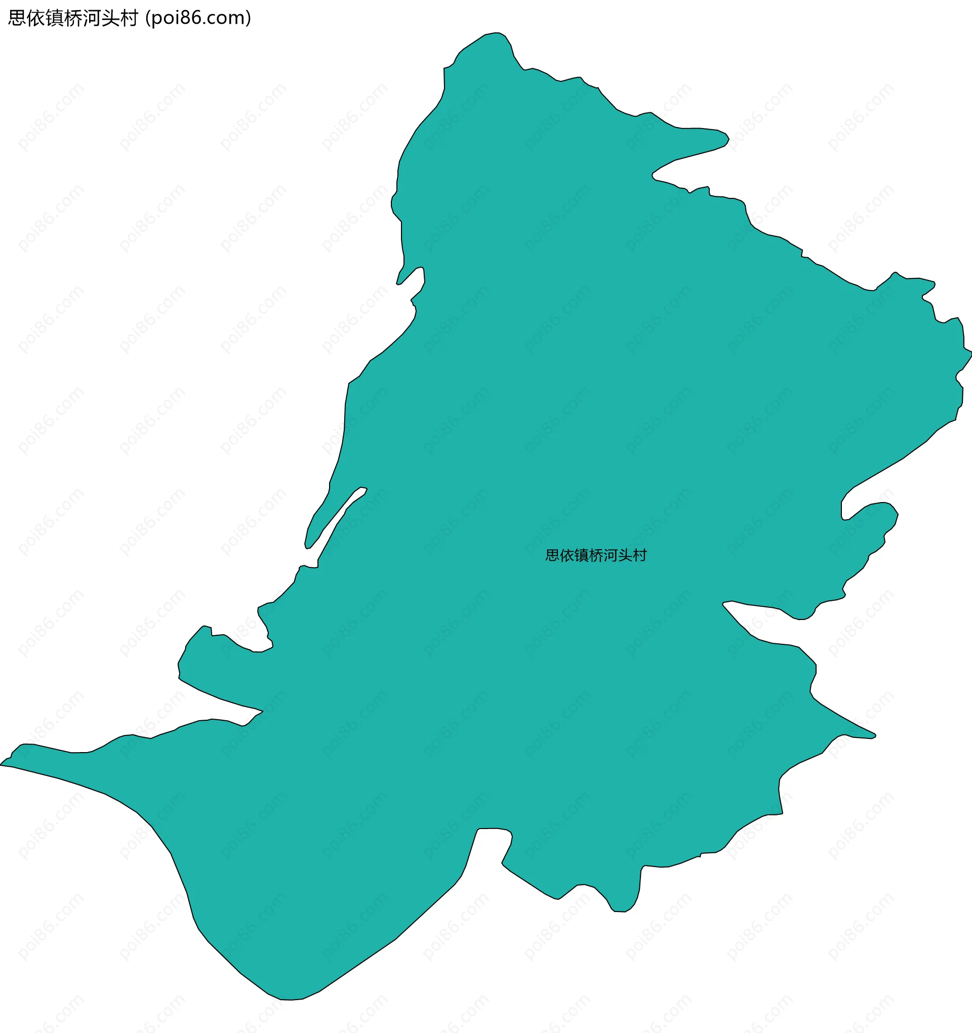 思依镇桥河头村边界地图