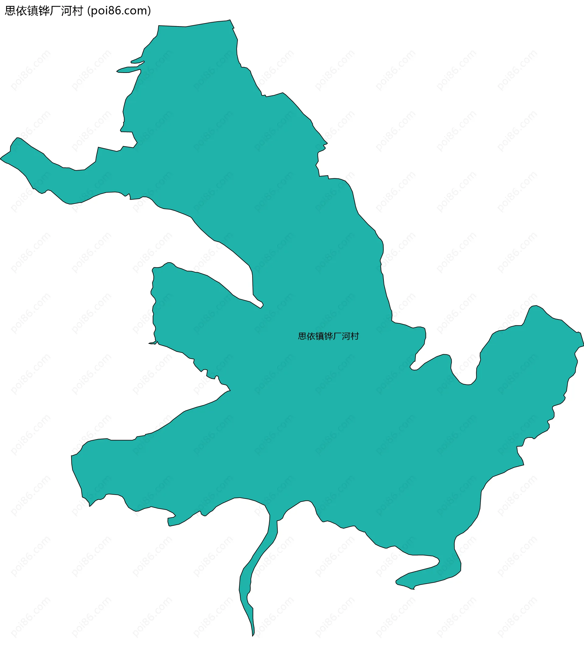 思依镇铧厂河村边界地图