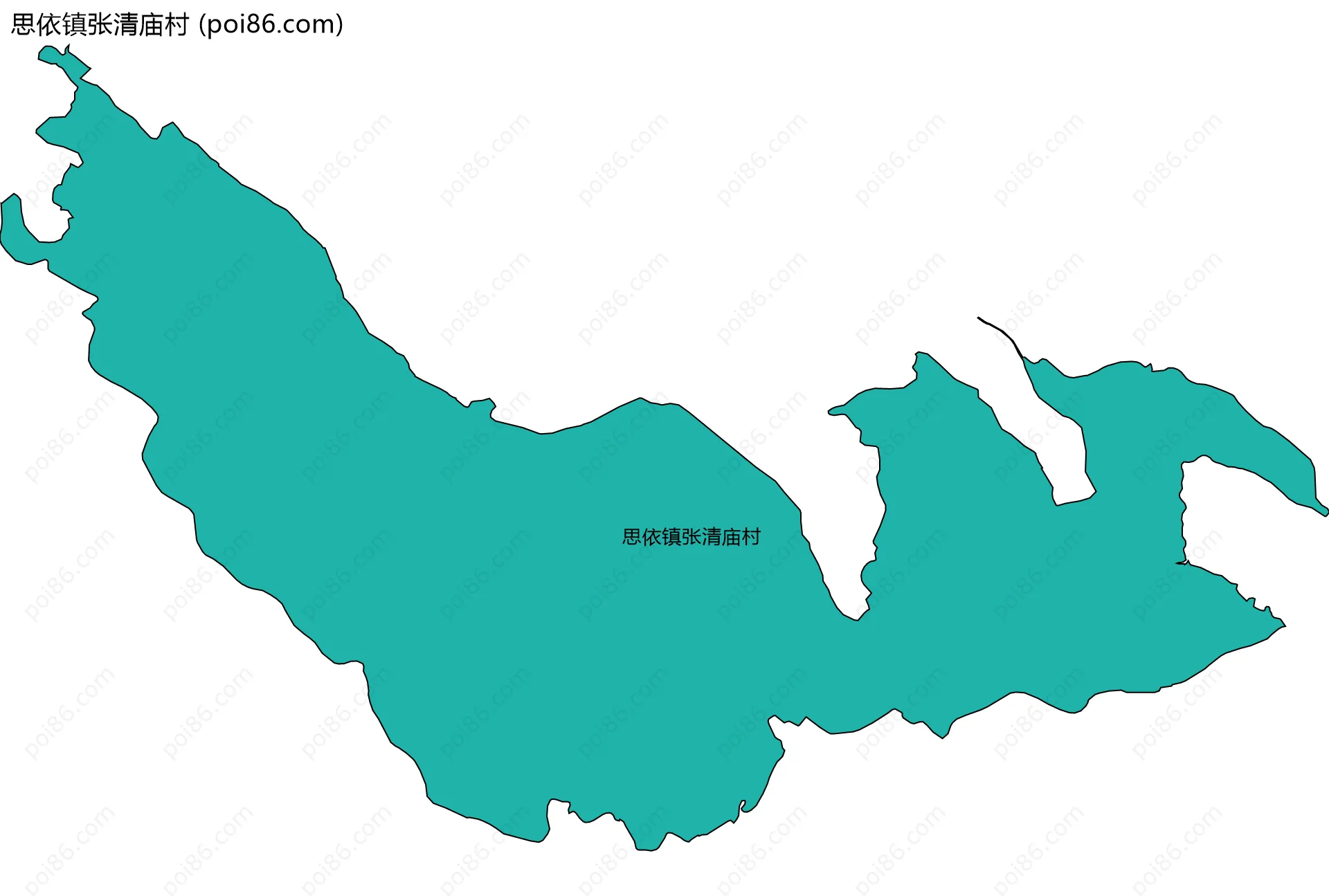 思依镇张清庙村边界地图