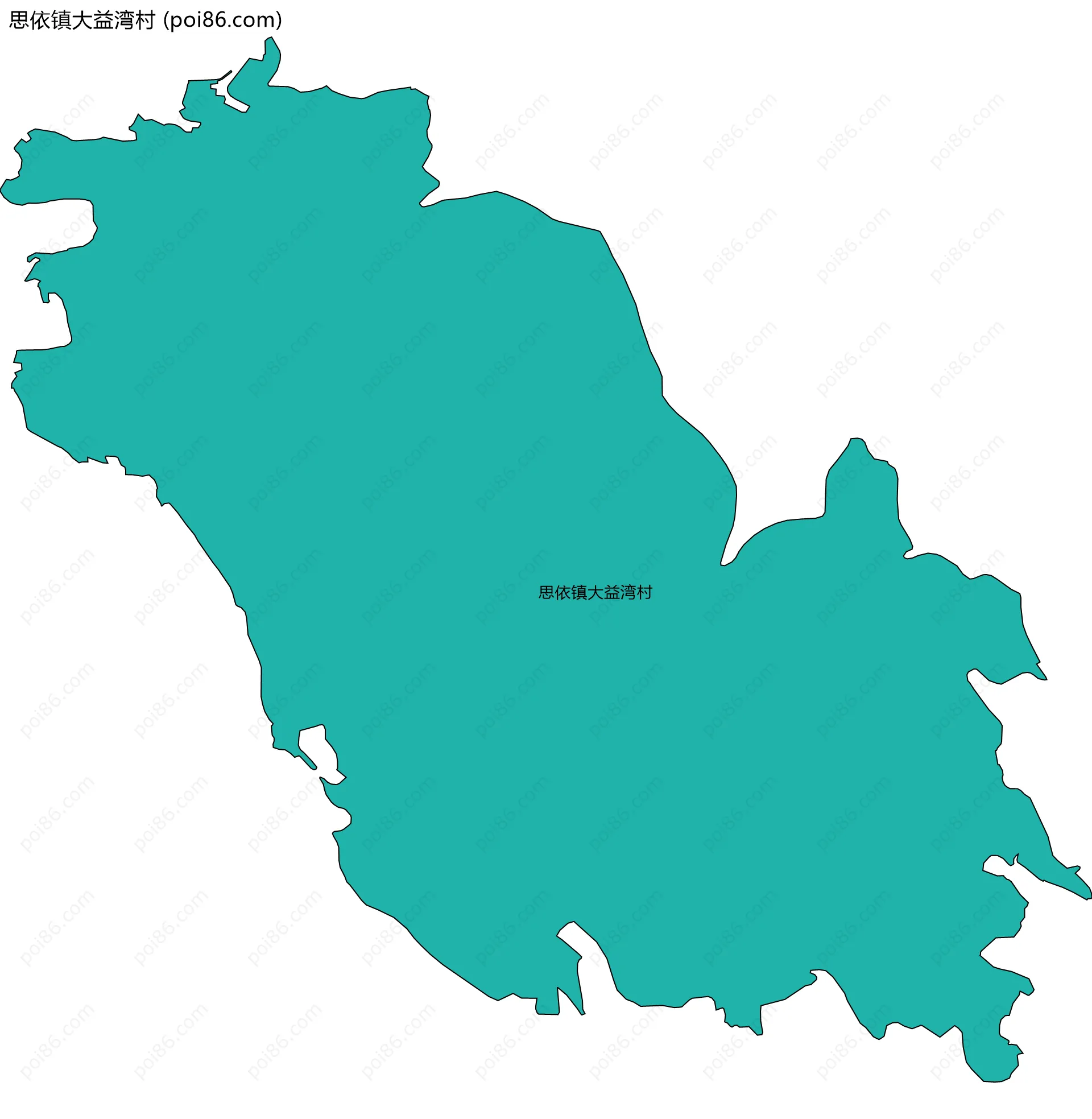 思依镇大益湾村边界地图