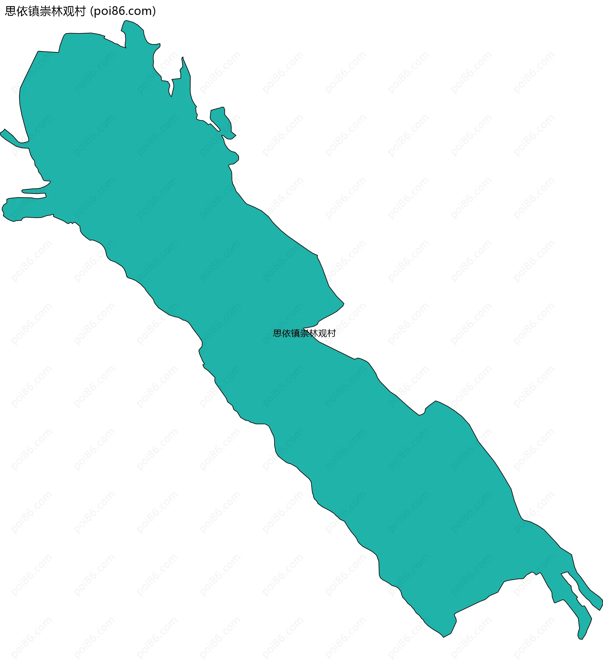 思依镇崇林观村边界地图