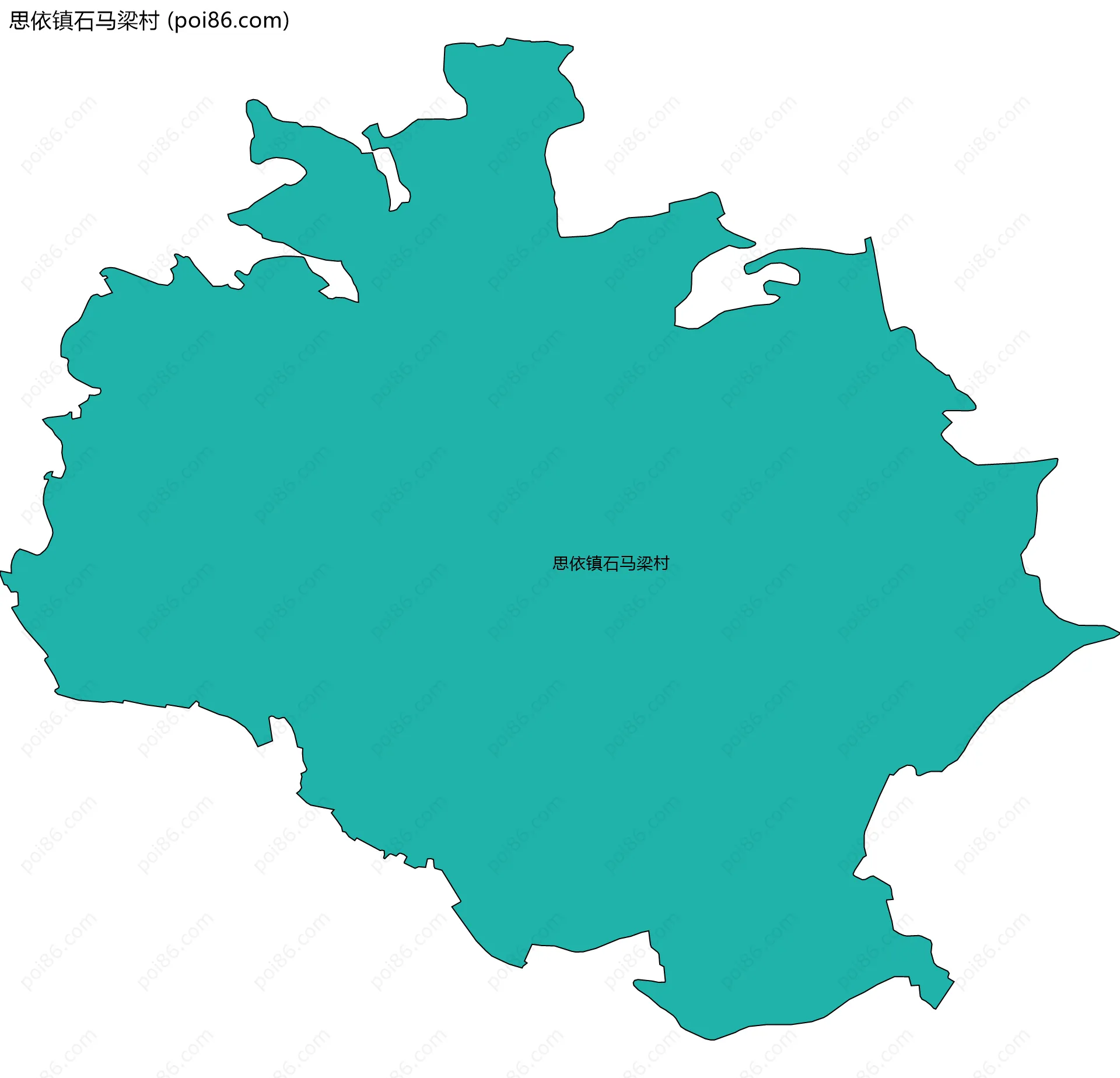 思依镇石马梁村边界地图