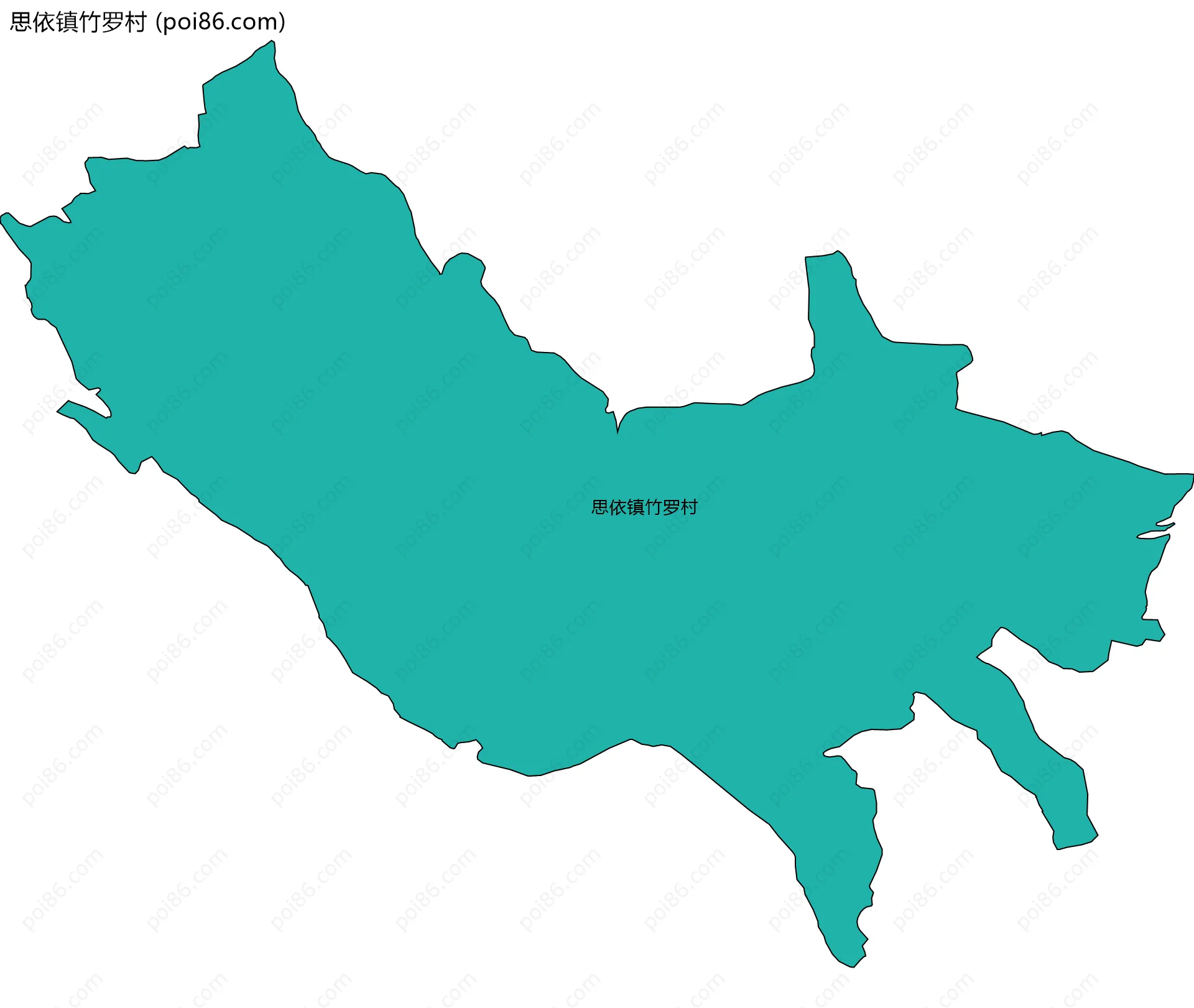 思依镇竹罗村边界地图