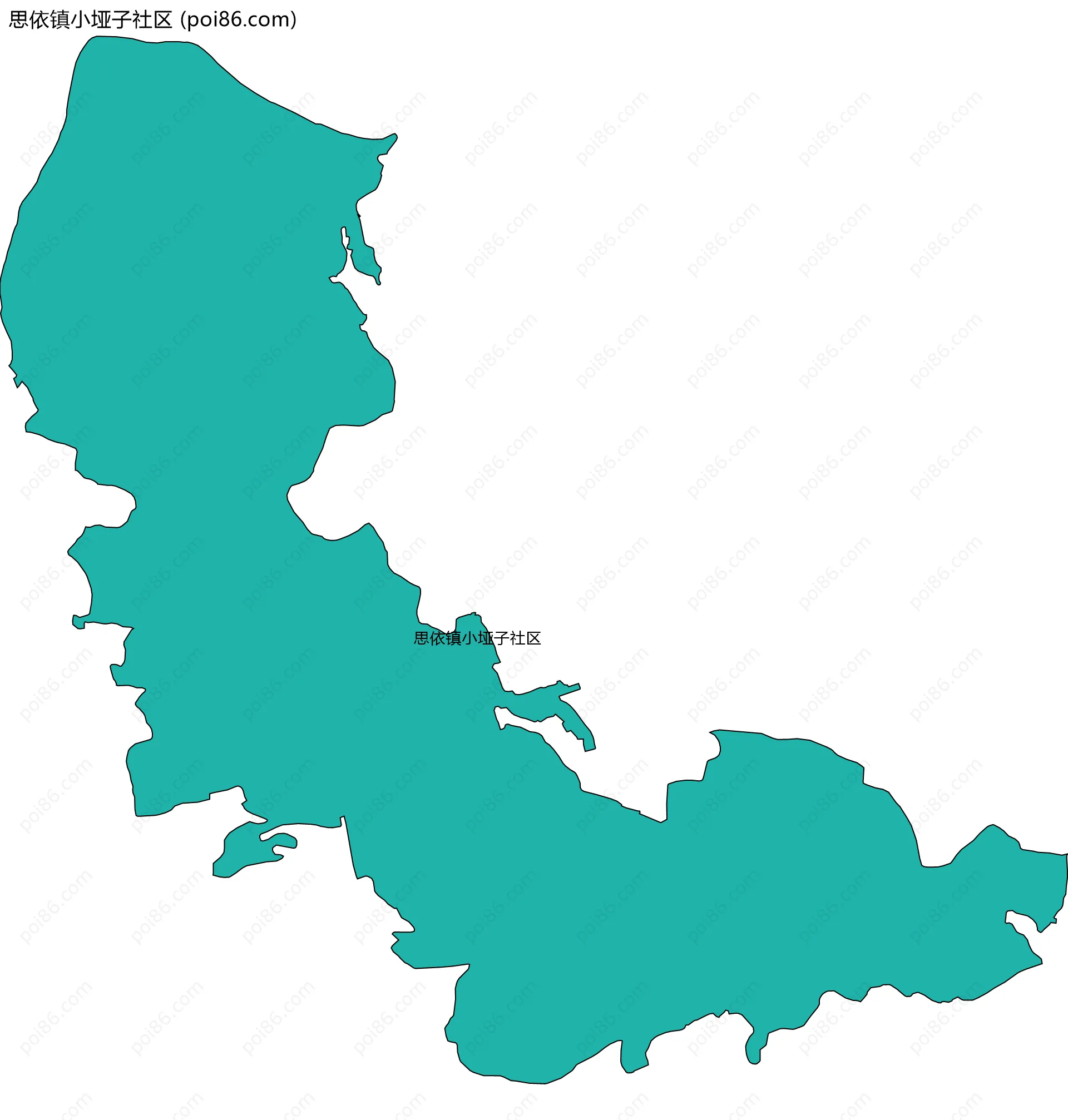 思依镇小垭子社区边界地图