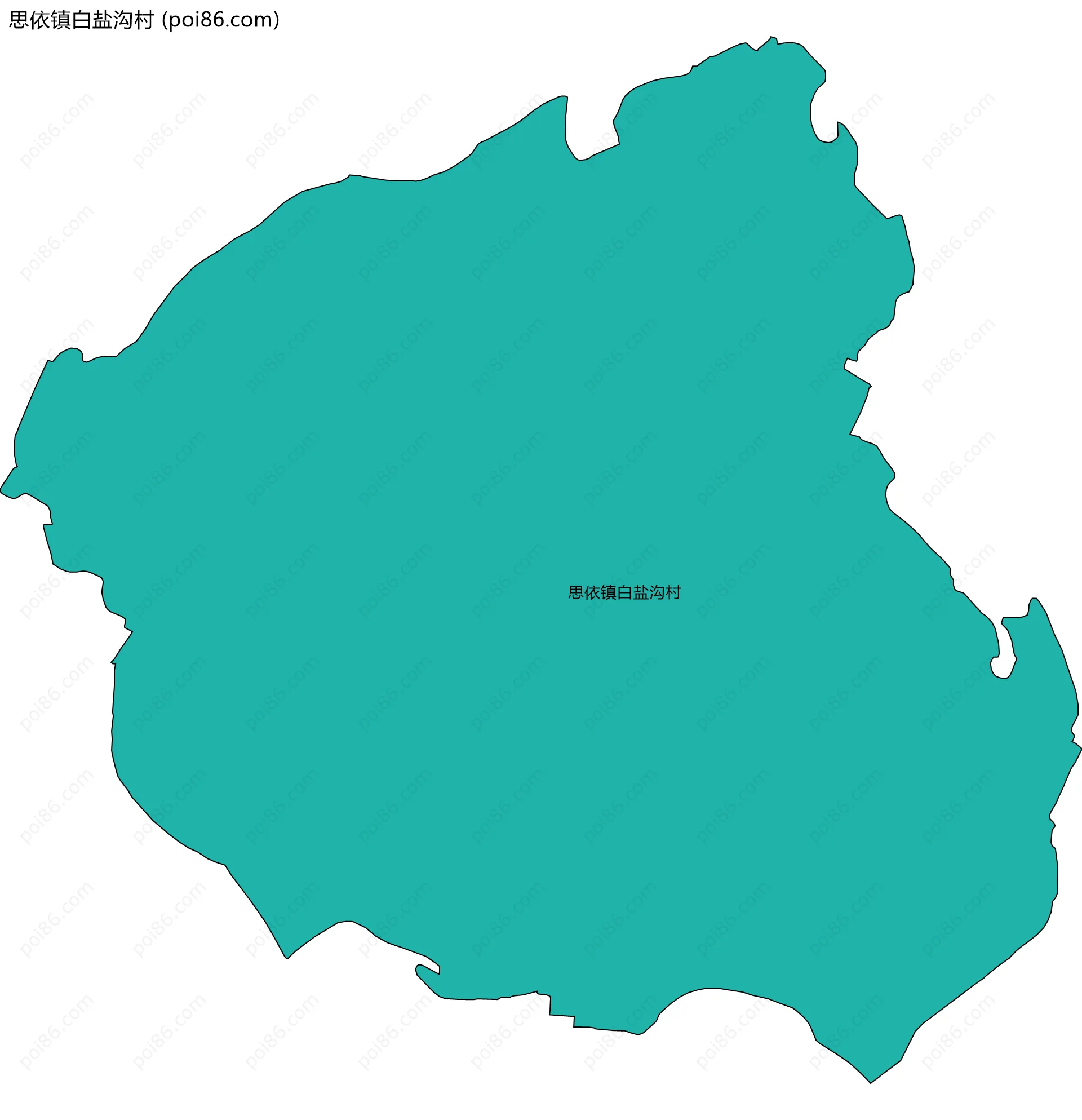 思依镇白盐沟村边界地图