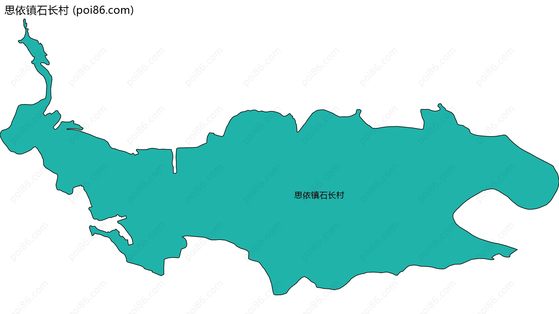 思依镇石长村边界地图