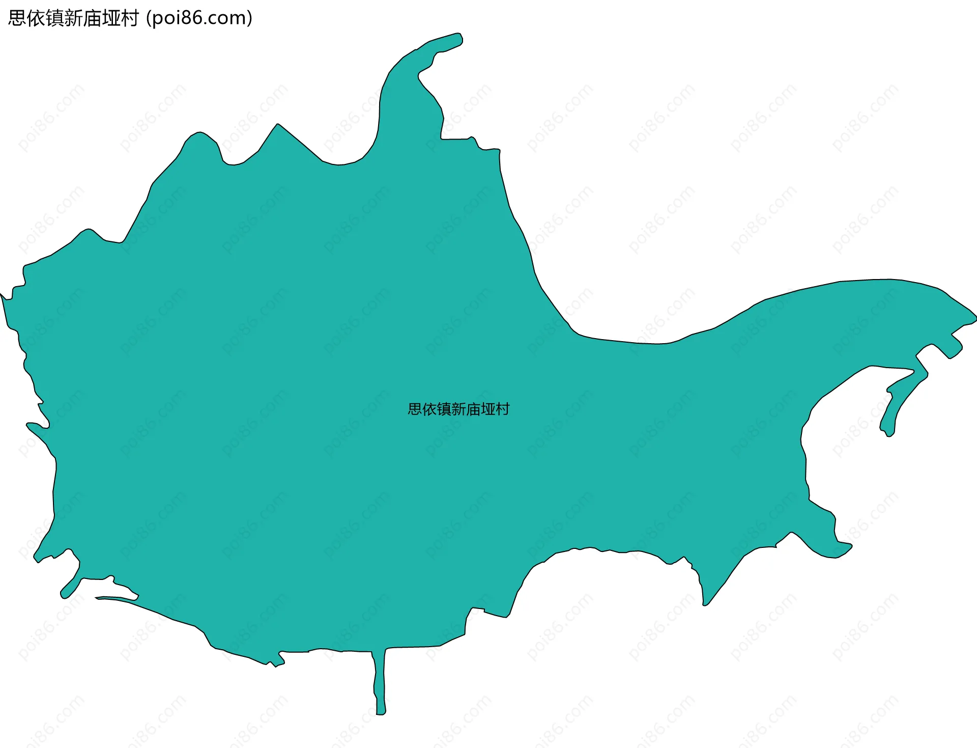 思依镇新庙垭村边界地图